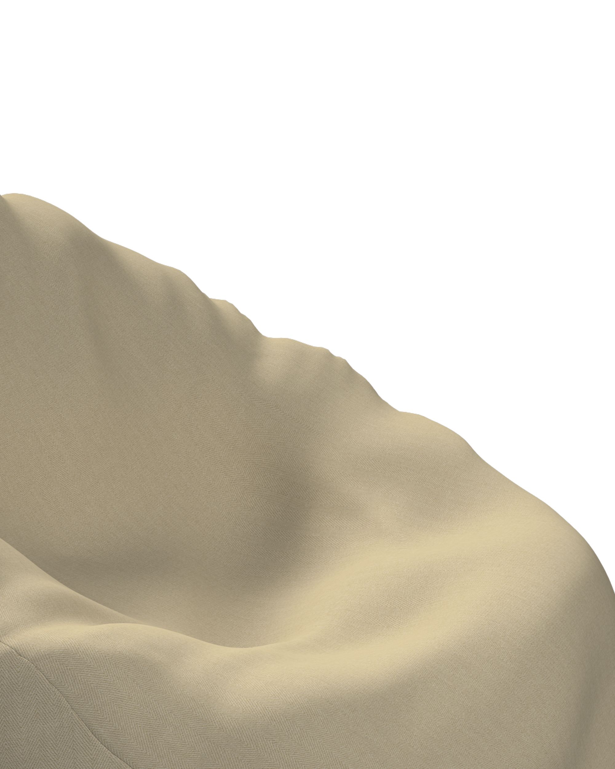 Beanbag colour beige fabric outdoor, structured (hover)