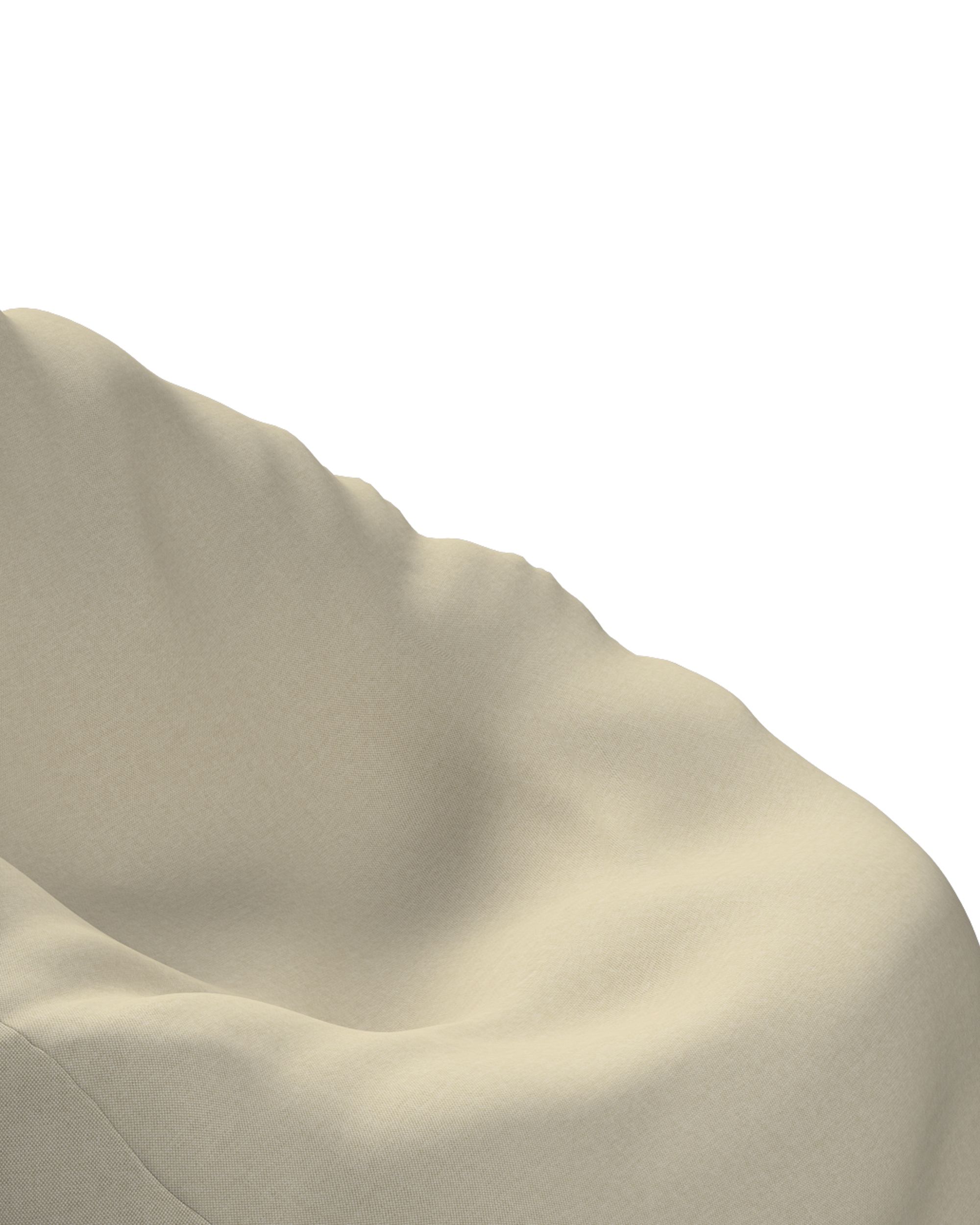 Beanbag colour beige fabric outdoor, structured (hover)