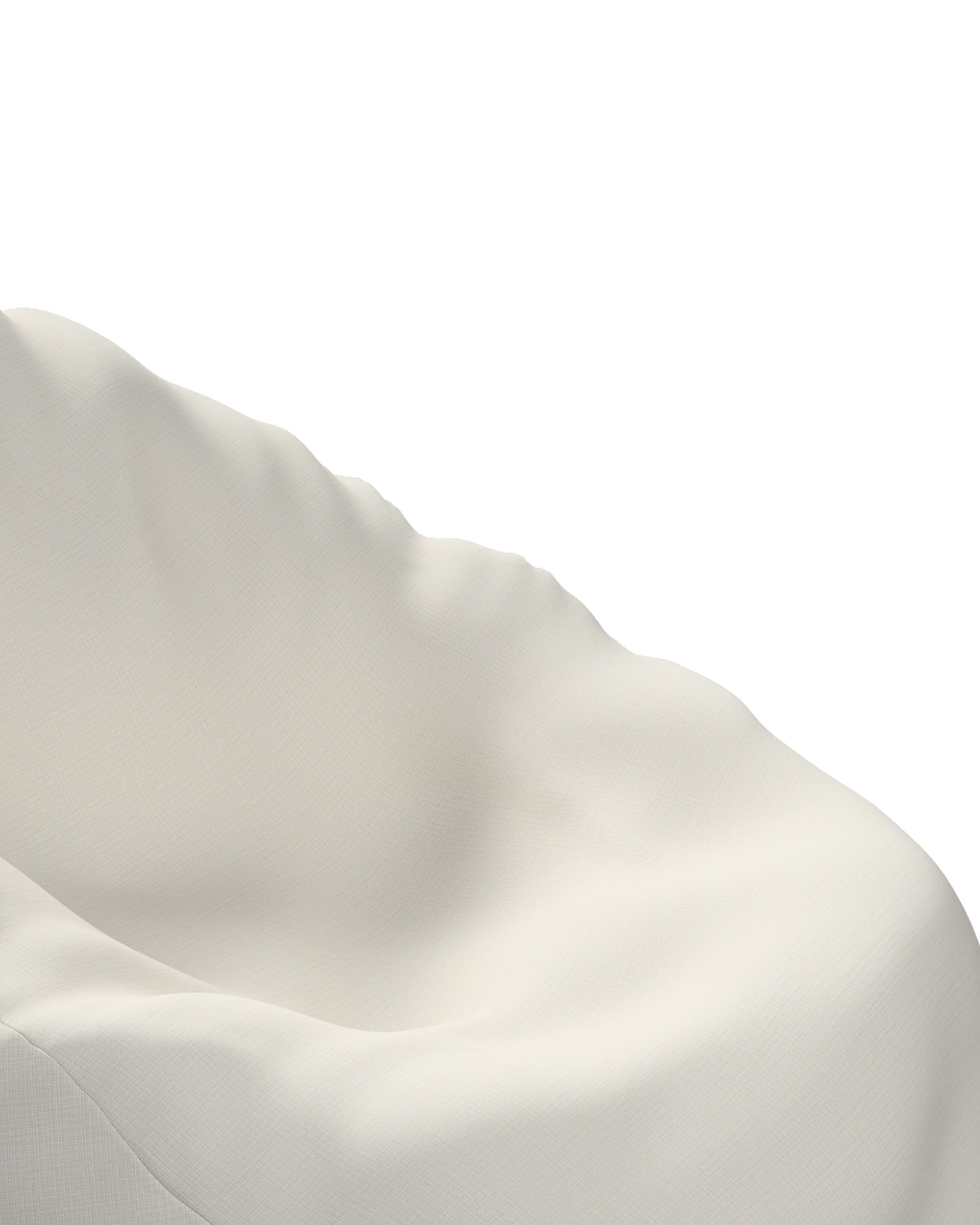 Beanbag colour cream fabric outdoor, structured (hover)