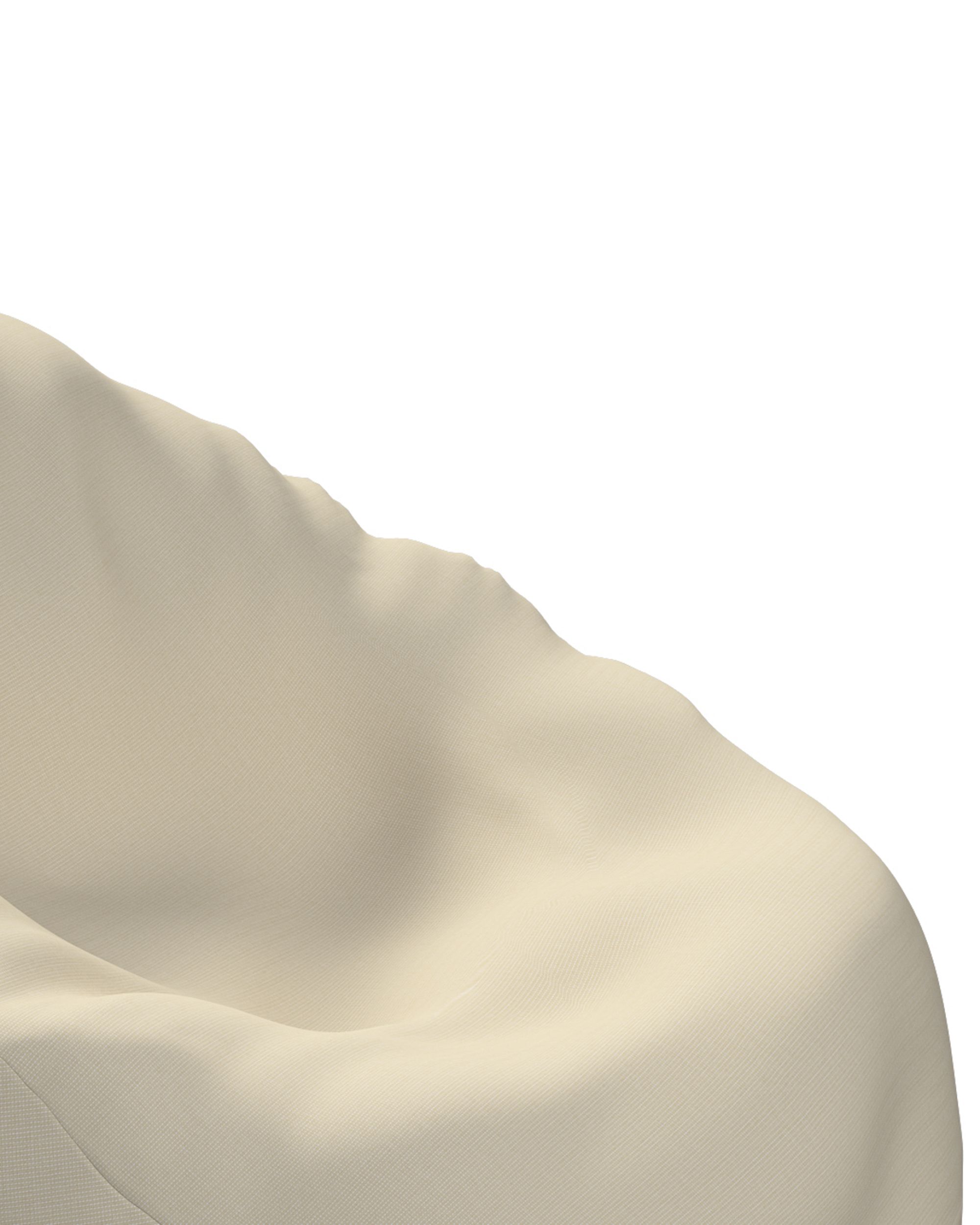 Beanbag colour beige fabric outdoor, structured (hover)
