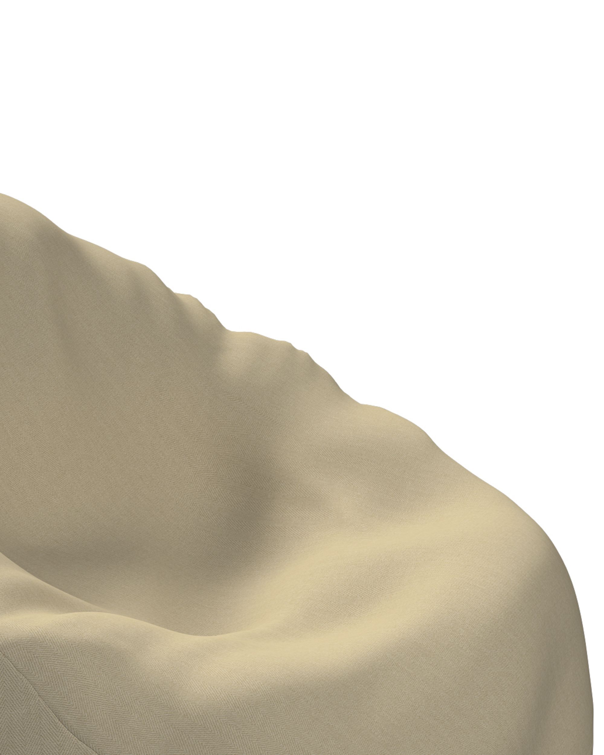 Beanbag colour beige fabric outdoor, structured (hover)