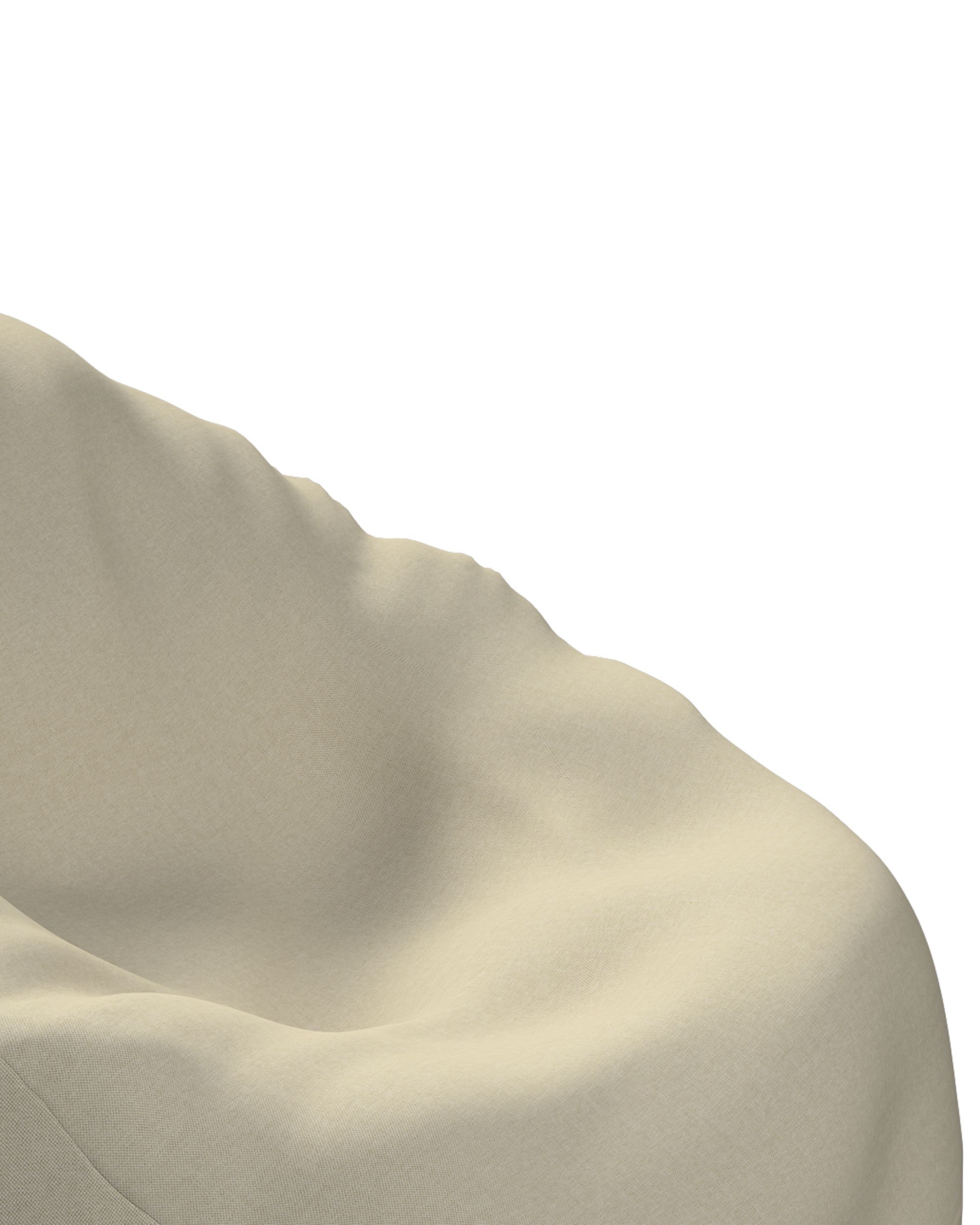 Beanbag colour beige fabric outdoor, structured (hover)
