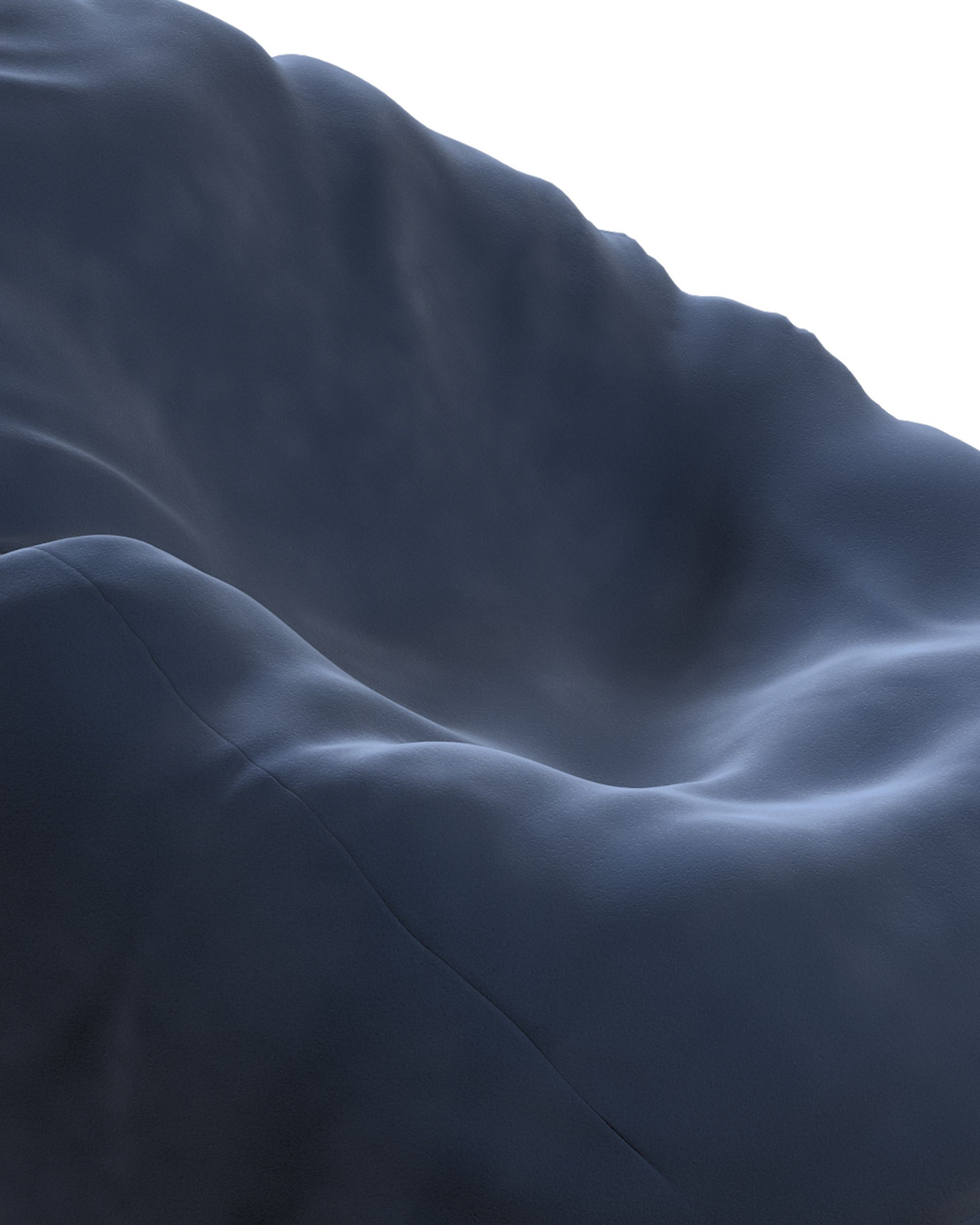 Beanbag colour navy blue fabric gloss, velvet (hover)