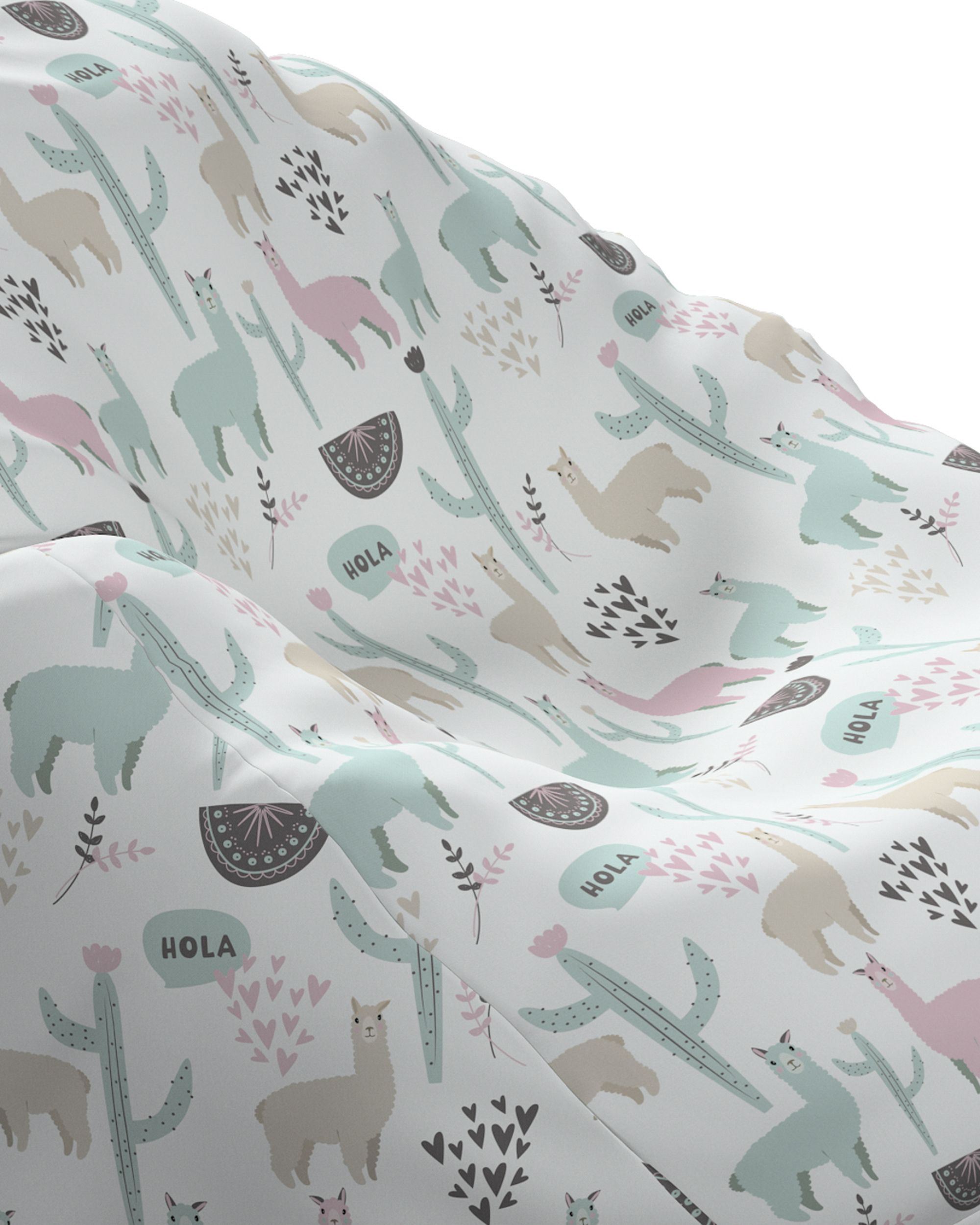 Beanbag colour green fabric patterned (hover)