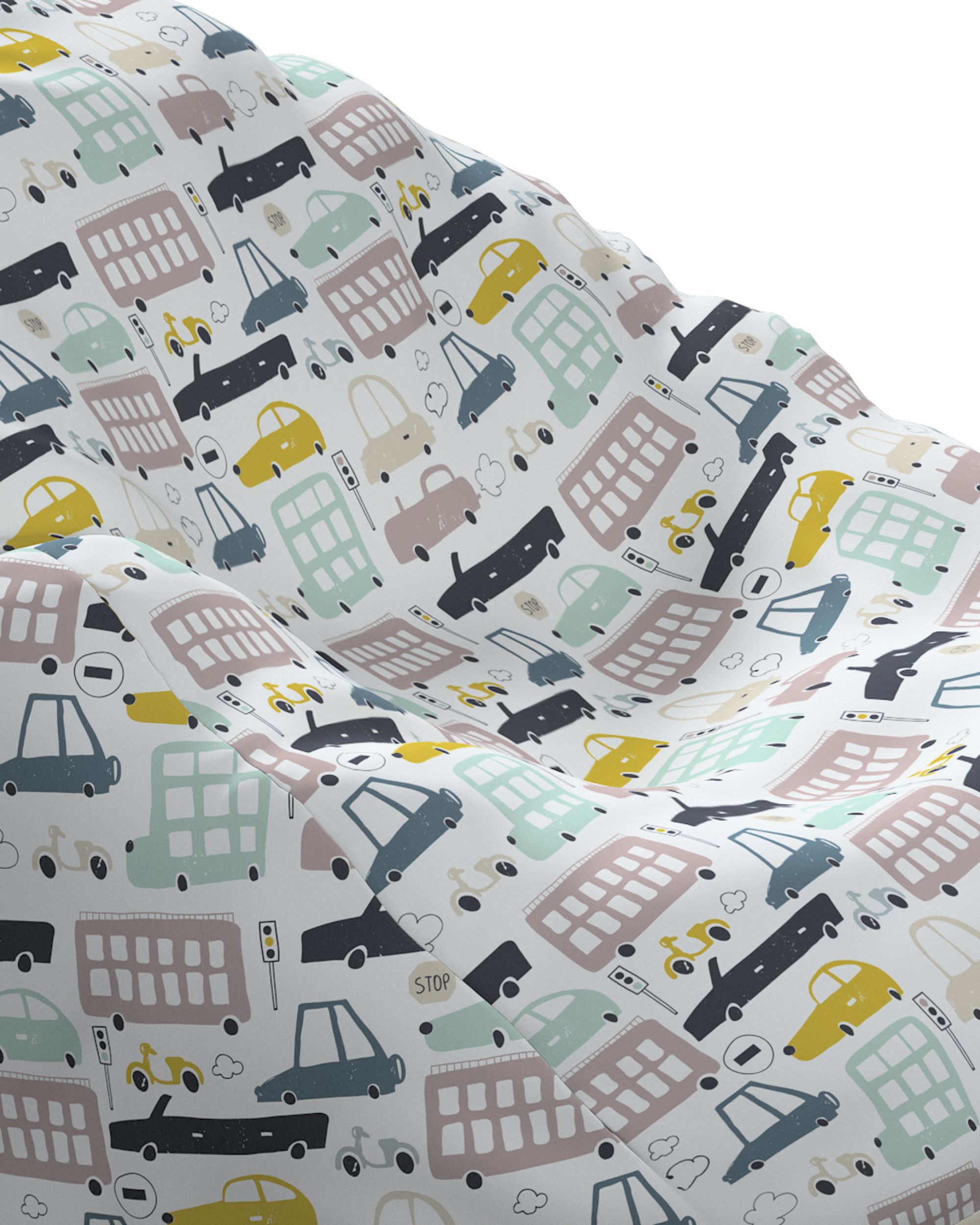 Beanbag colour beige fabric patterned (hover)