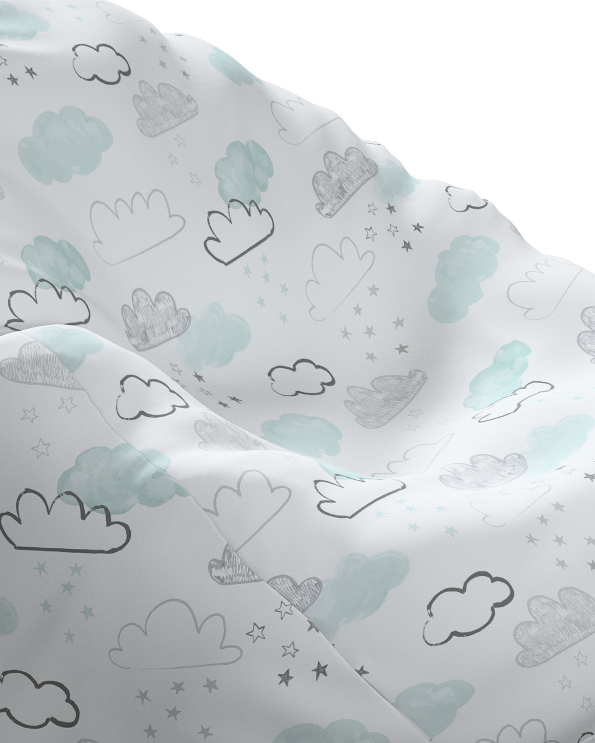 Beanbag colour white fabric patterned (hover)
