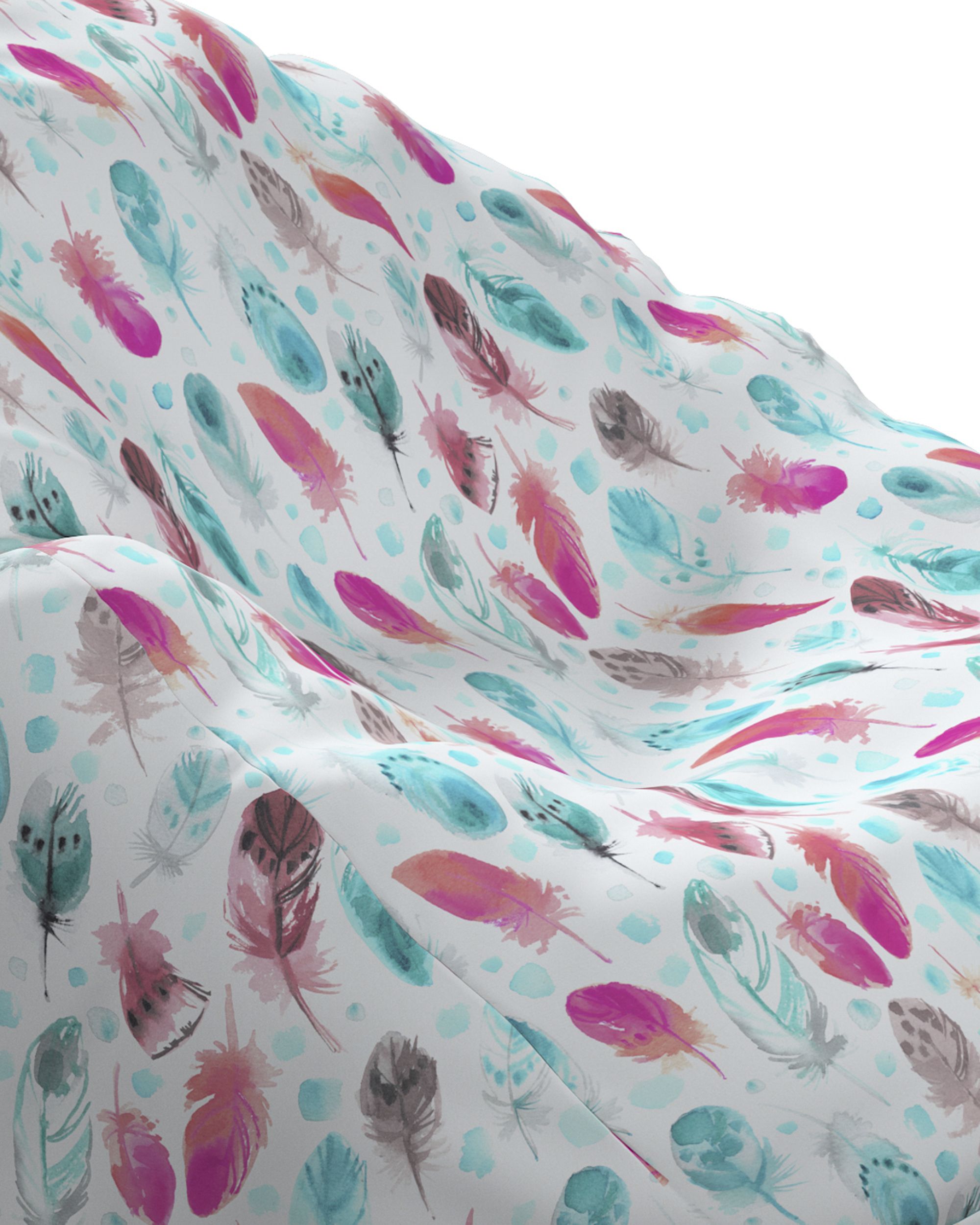 Beanbag colour blue fabric patterned (hover)