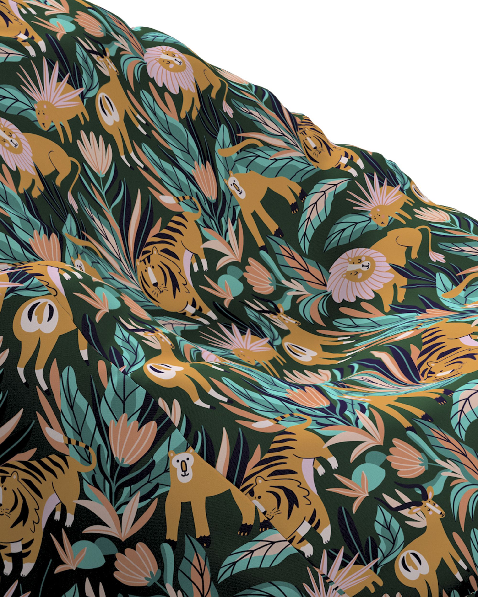 Beanbag colour orange fabric patterned (hover)