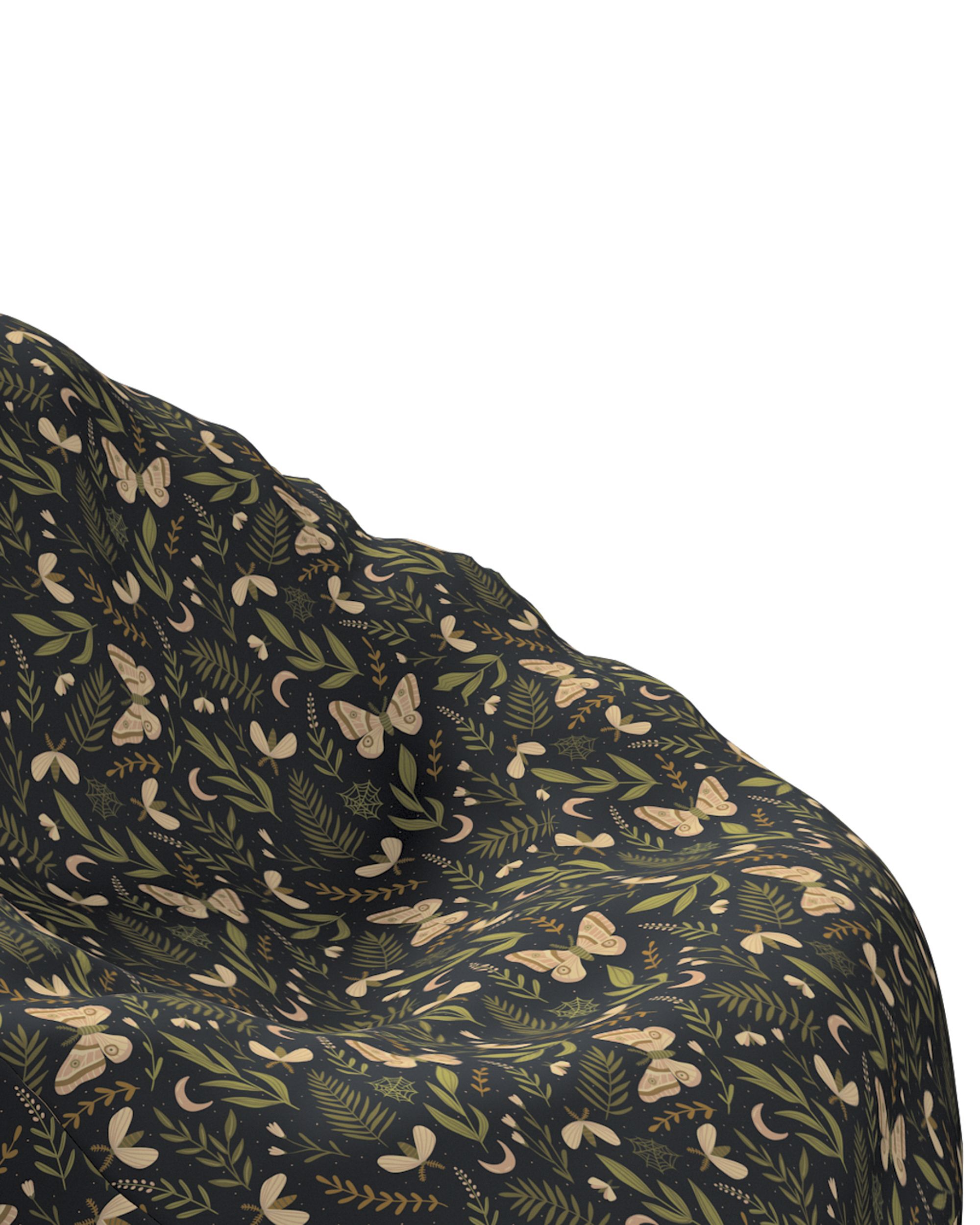 Beanbag colour black fabric patterned (hover)