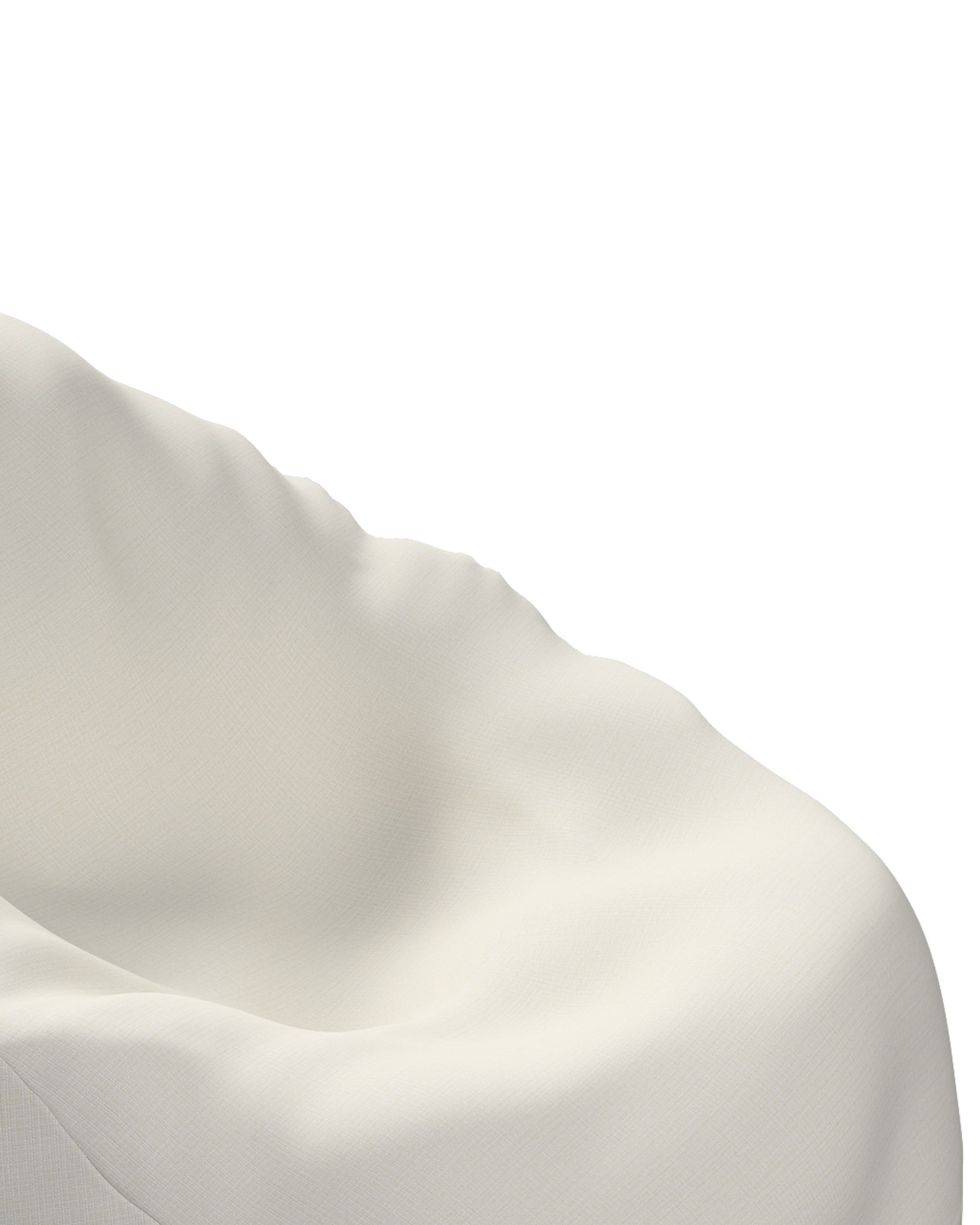 Beanbag colour cream fabric outdoor, structured (hover)