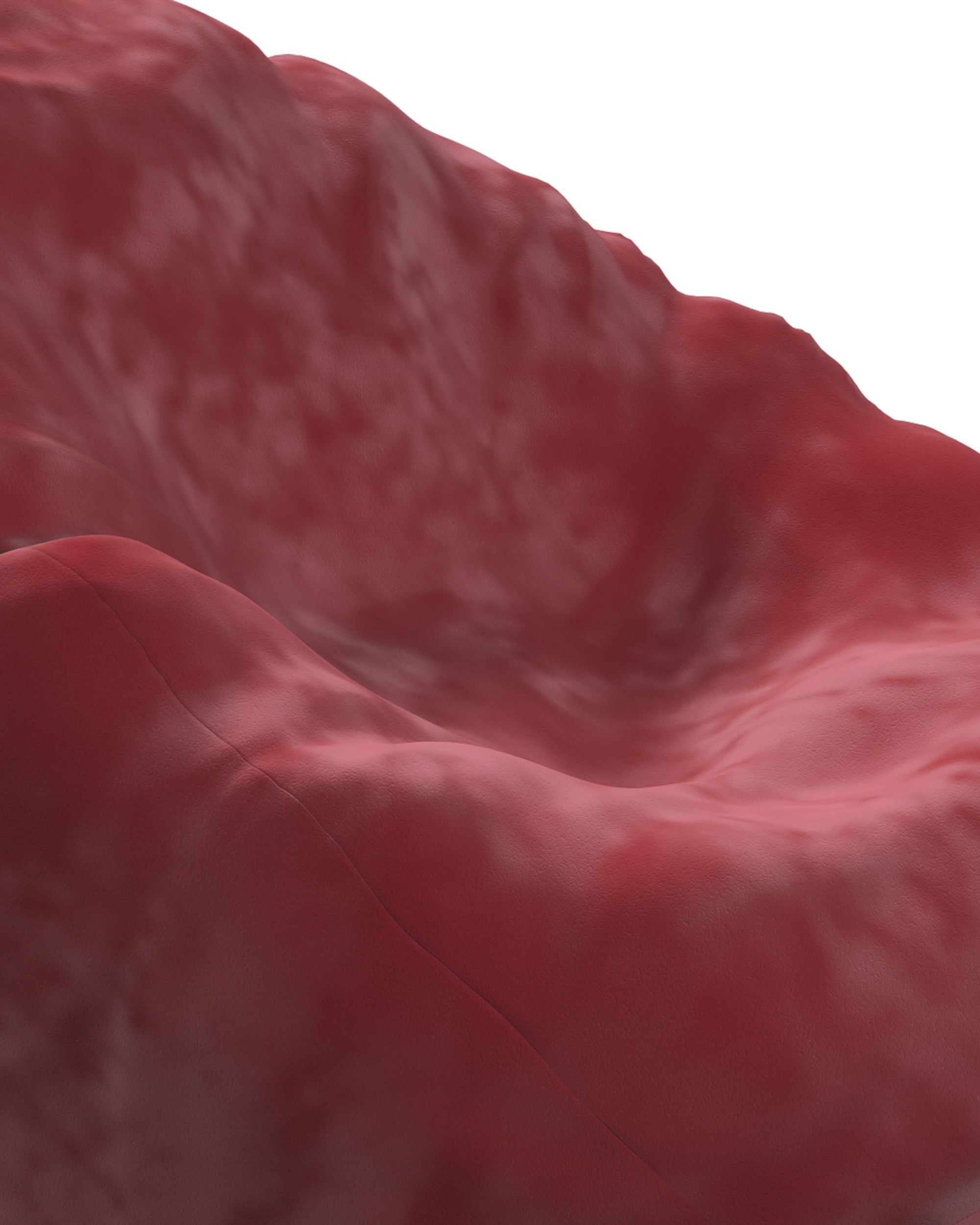 Beanbag colour red fabric gloss, velvet (hover)