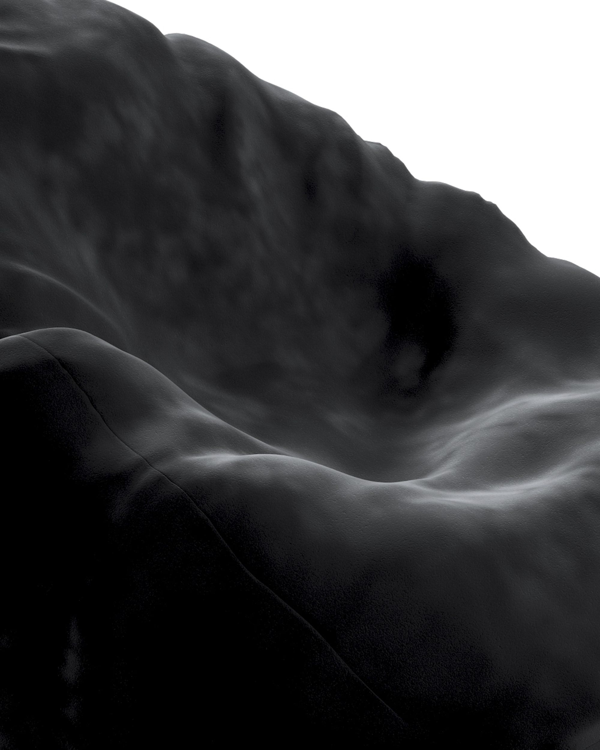 Beanbag colour black fabric gloss, velvet (hover)