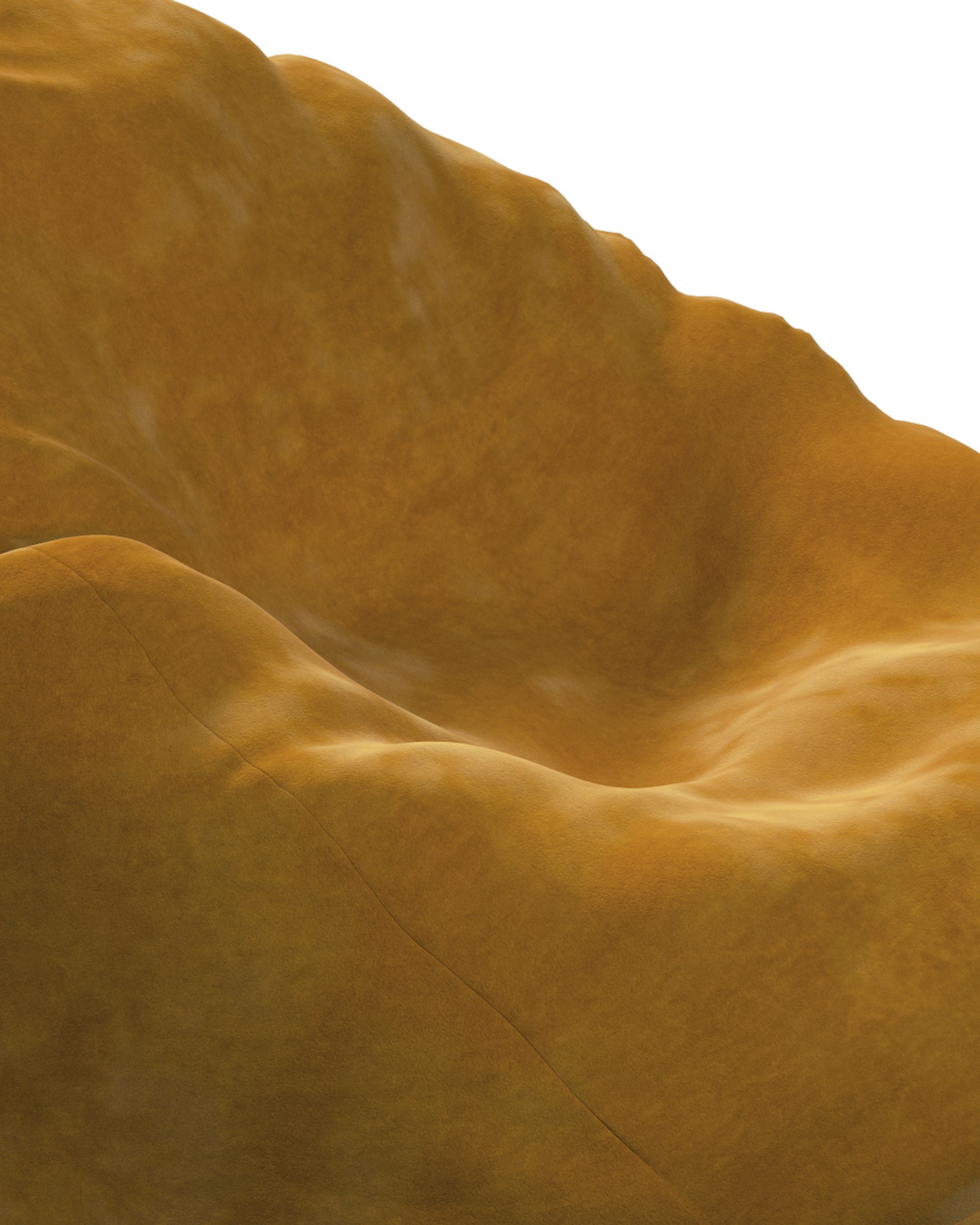 Beanbag colour yellow fabric gloss, velvet (hover)