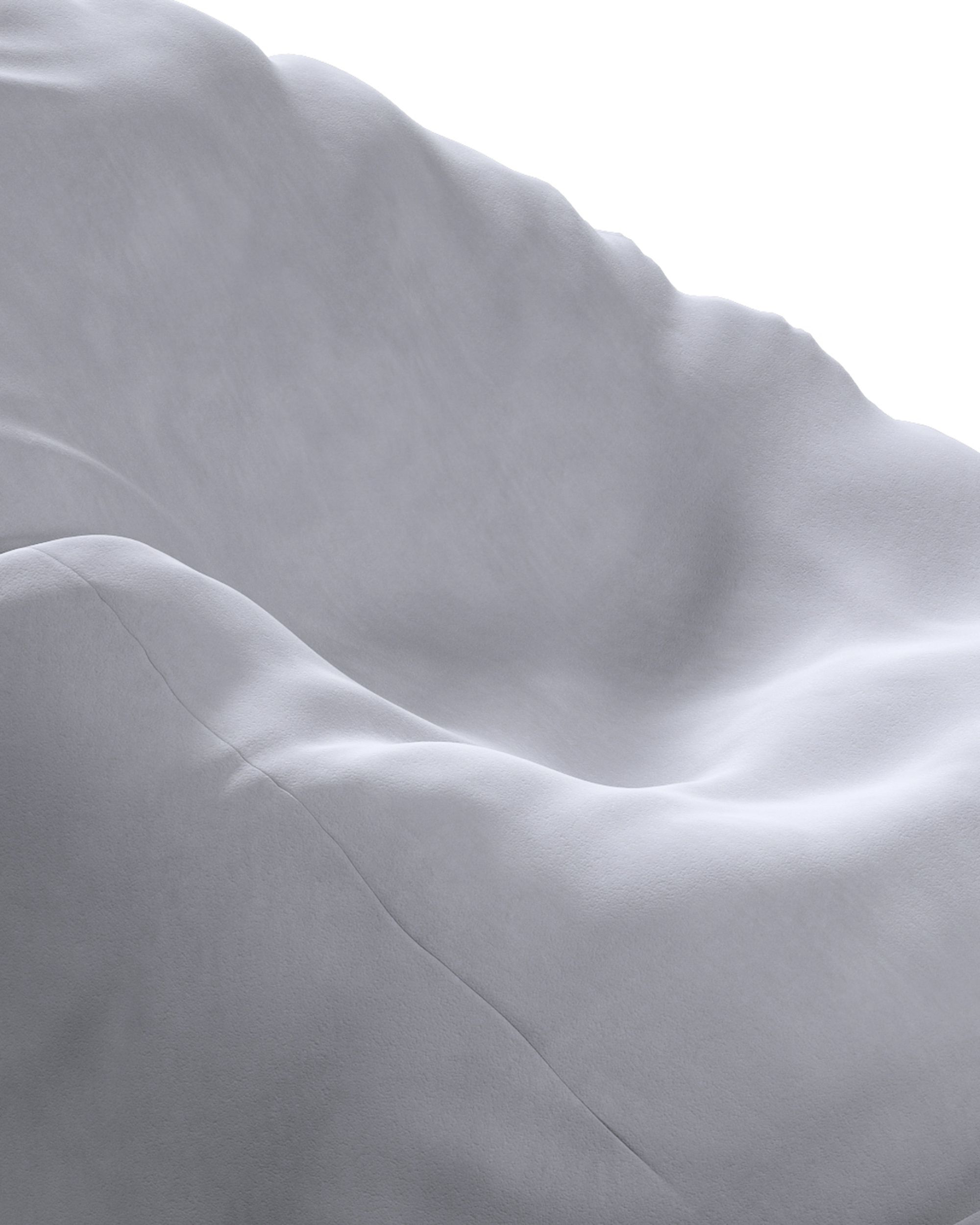 Beanbag colour grey fabric gloss, velvet (hover)