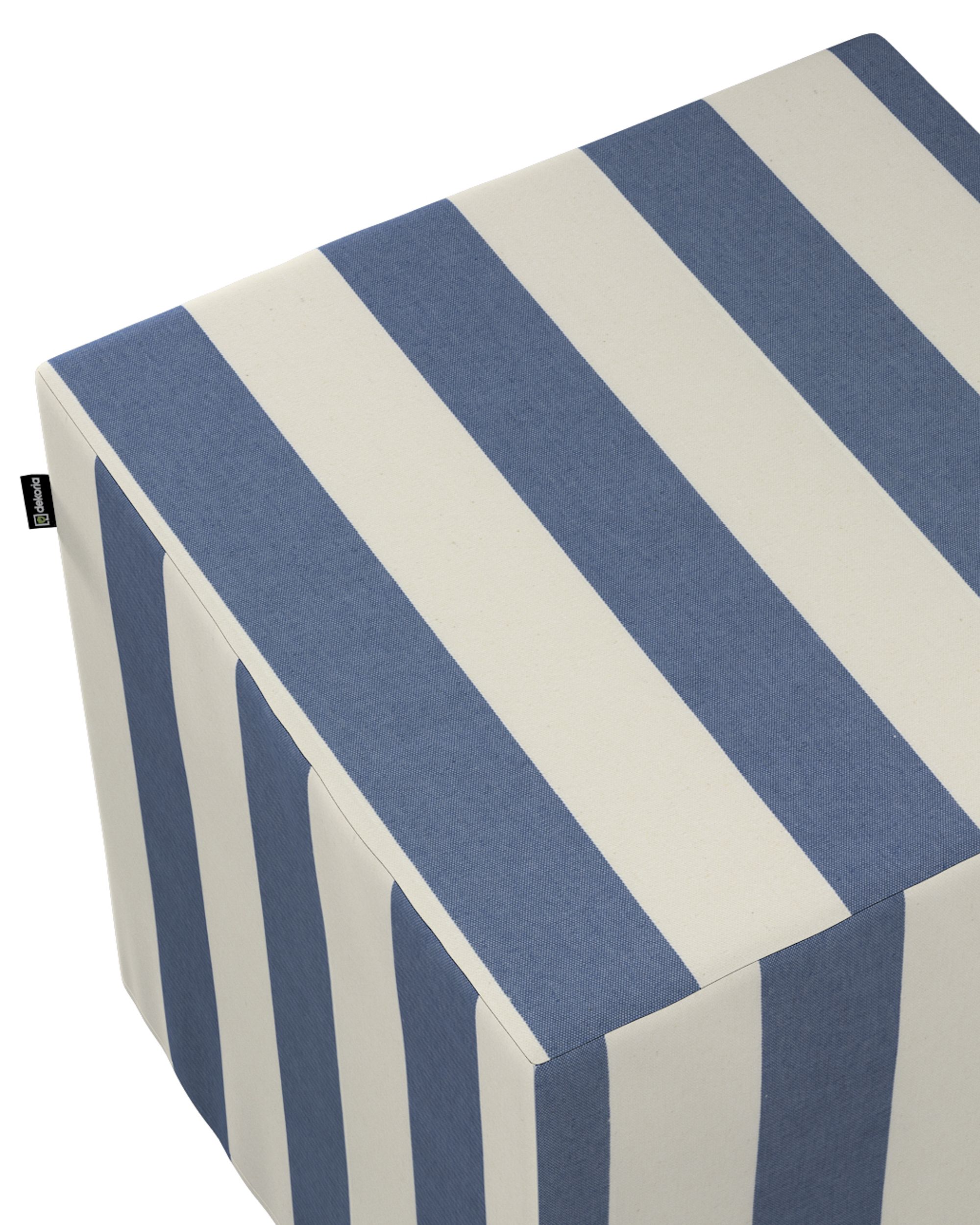 Cube cover colour blue fabric patterned (hover)