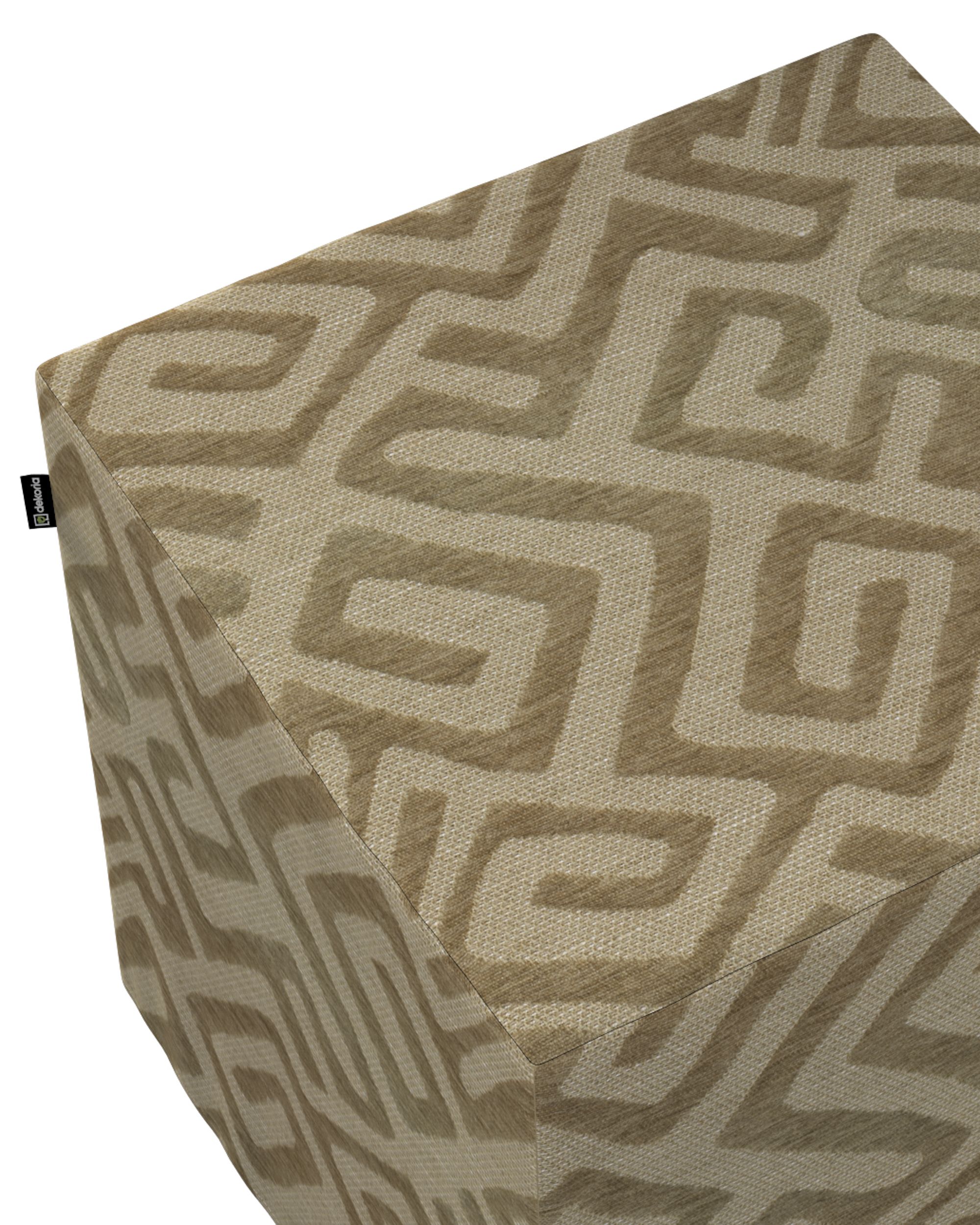 Cube cover colour beige fabric structured, patterned (hover)