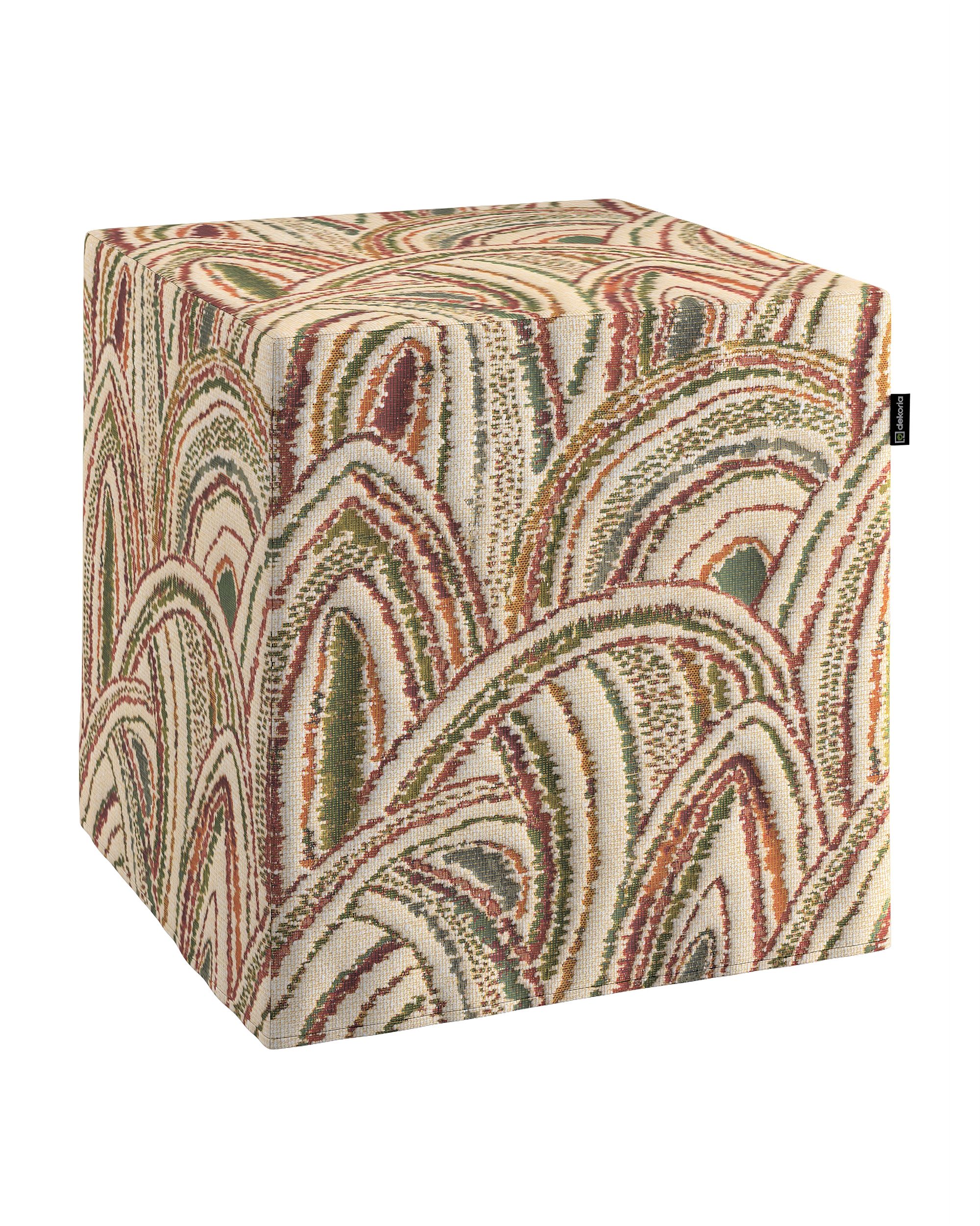 Cube cover colour multicolour fabric structured, patterned