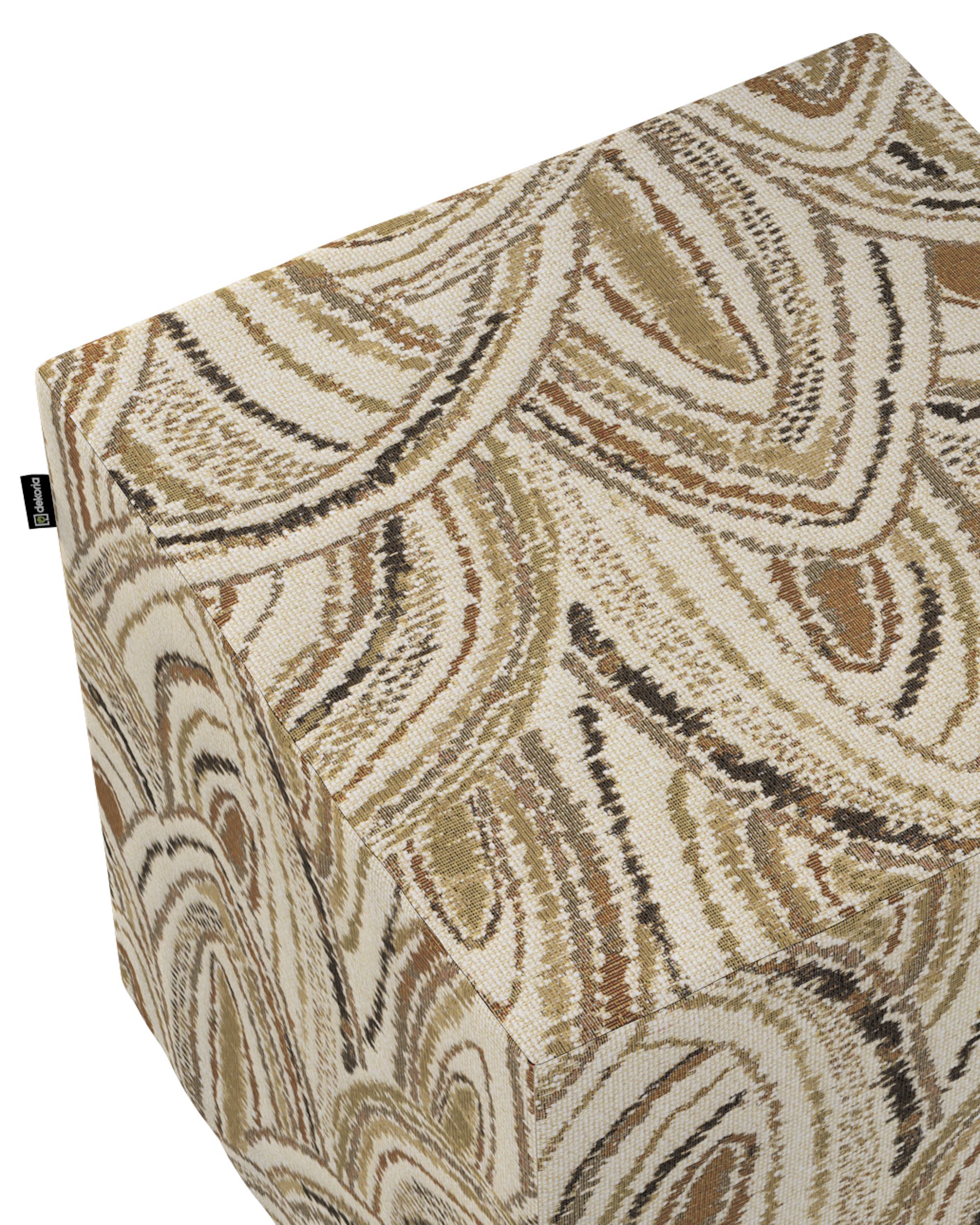 Cube cover colour beige fabric structured, patterned (hover)