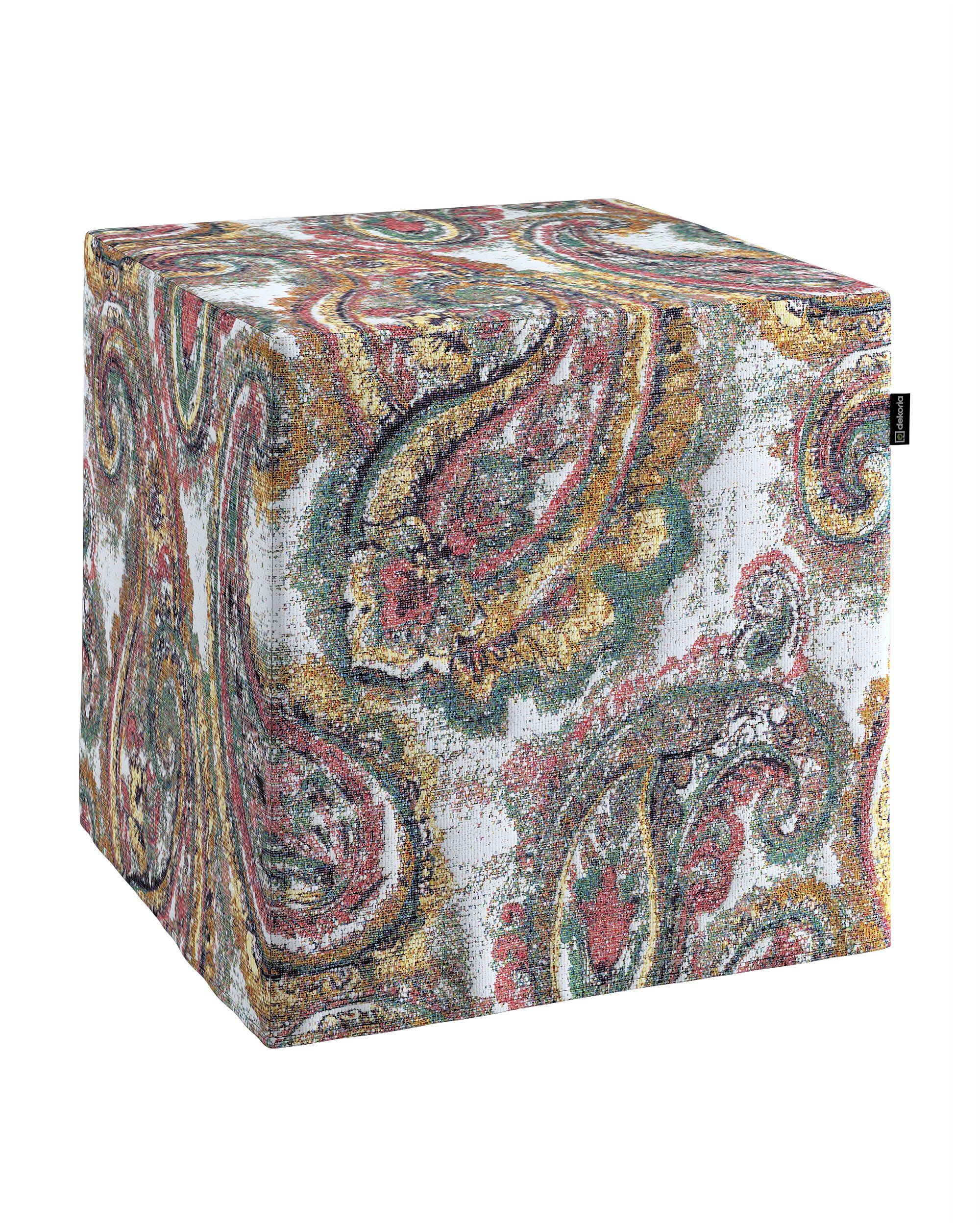 Cube cover colour multicolour fabric structured, patterned