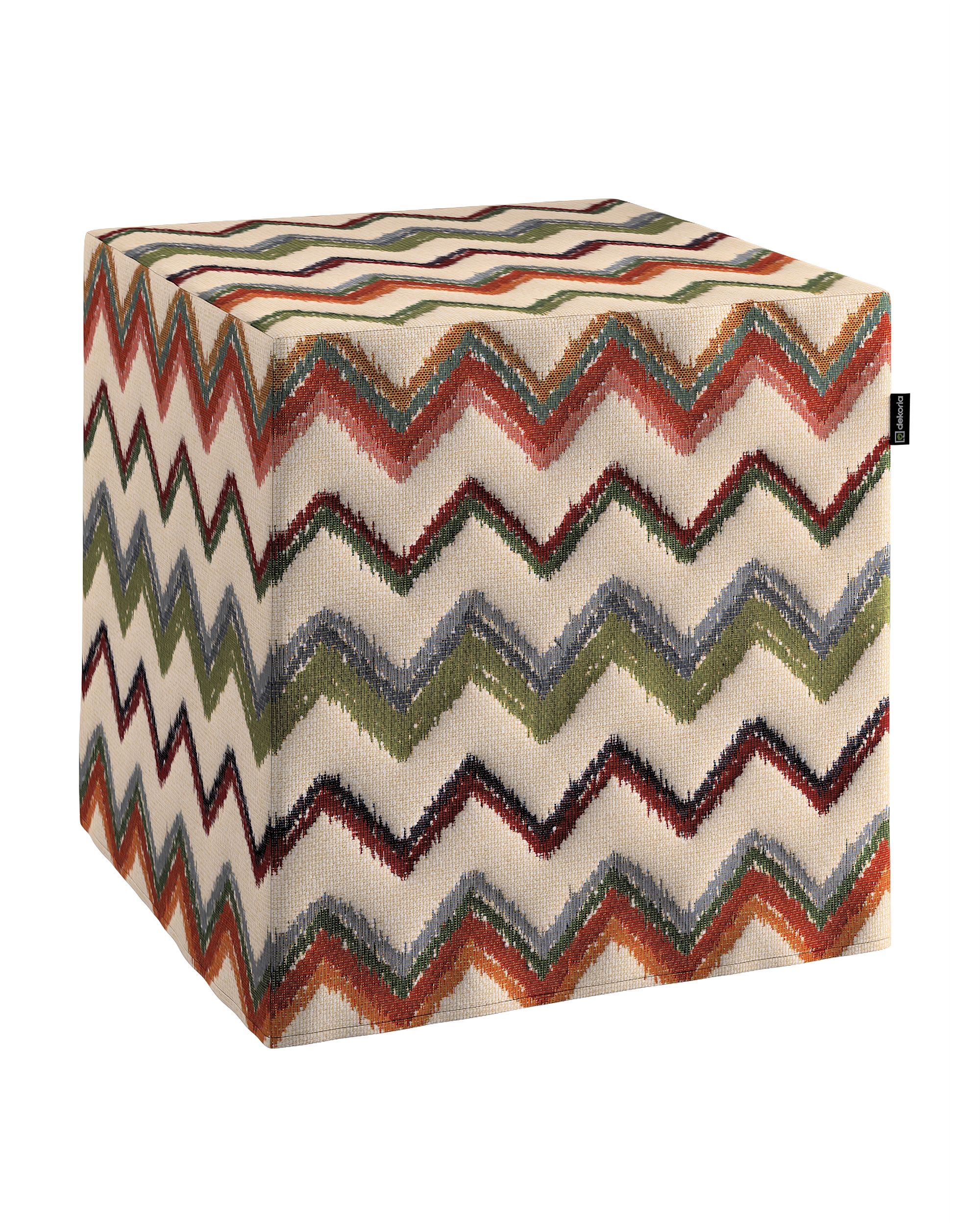 Cube cover colour multicolour fabric structured, patterned
