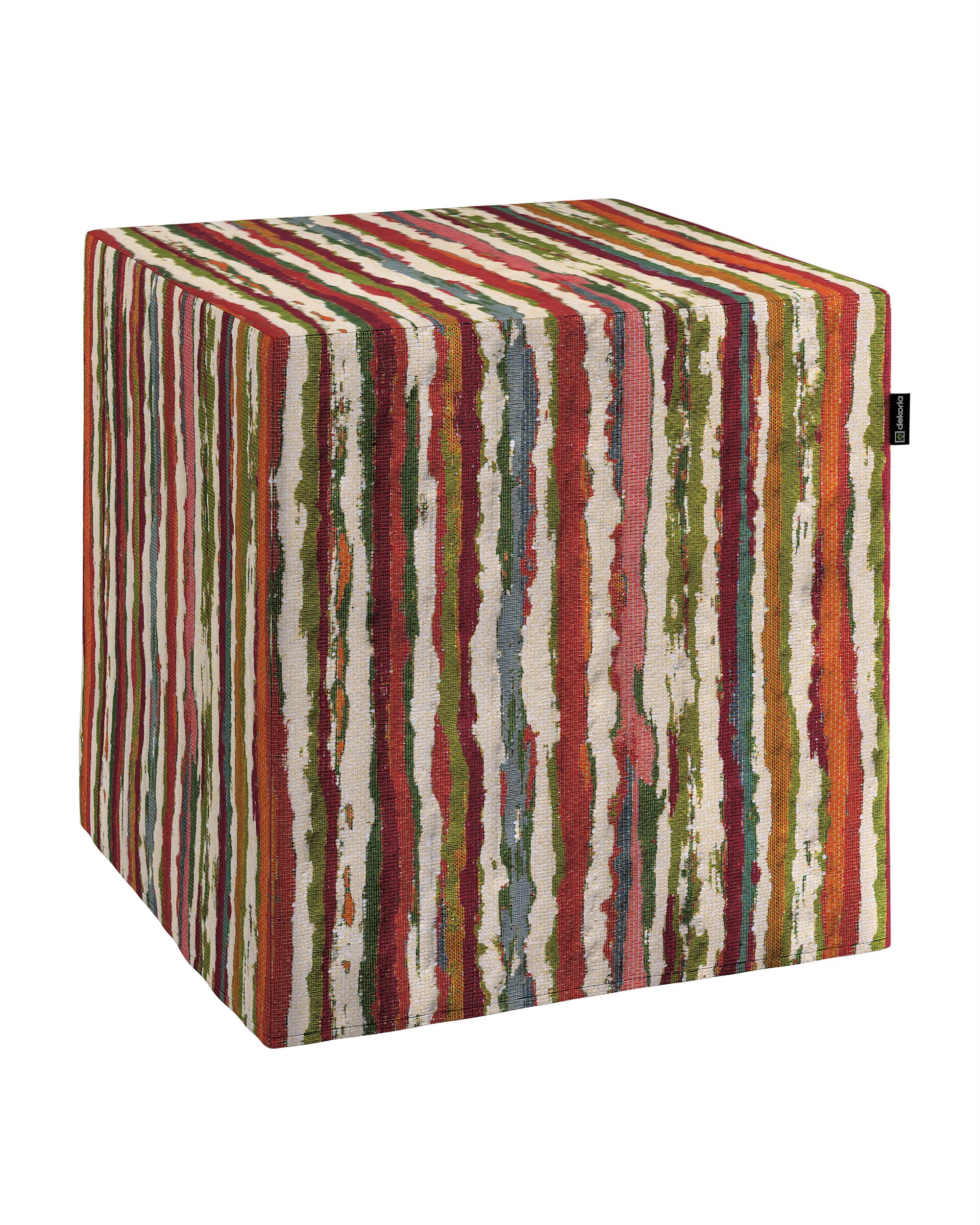 Cube cover colour multicolour fabric structured, patterned