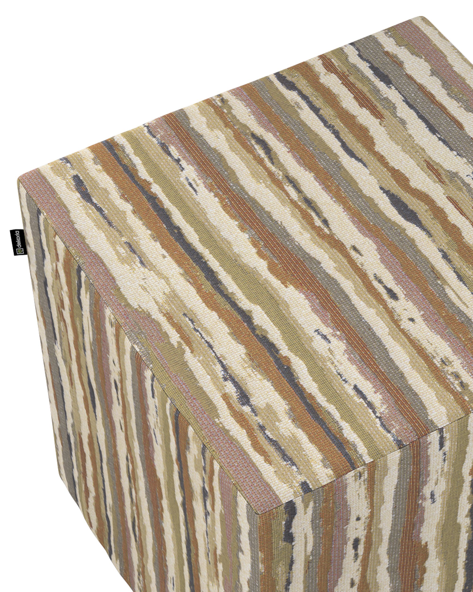 Cube cover colour beige fabric structured, patterned (hover)