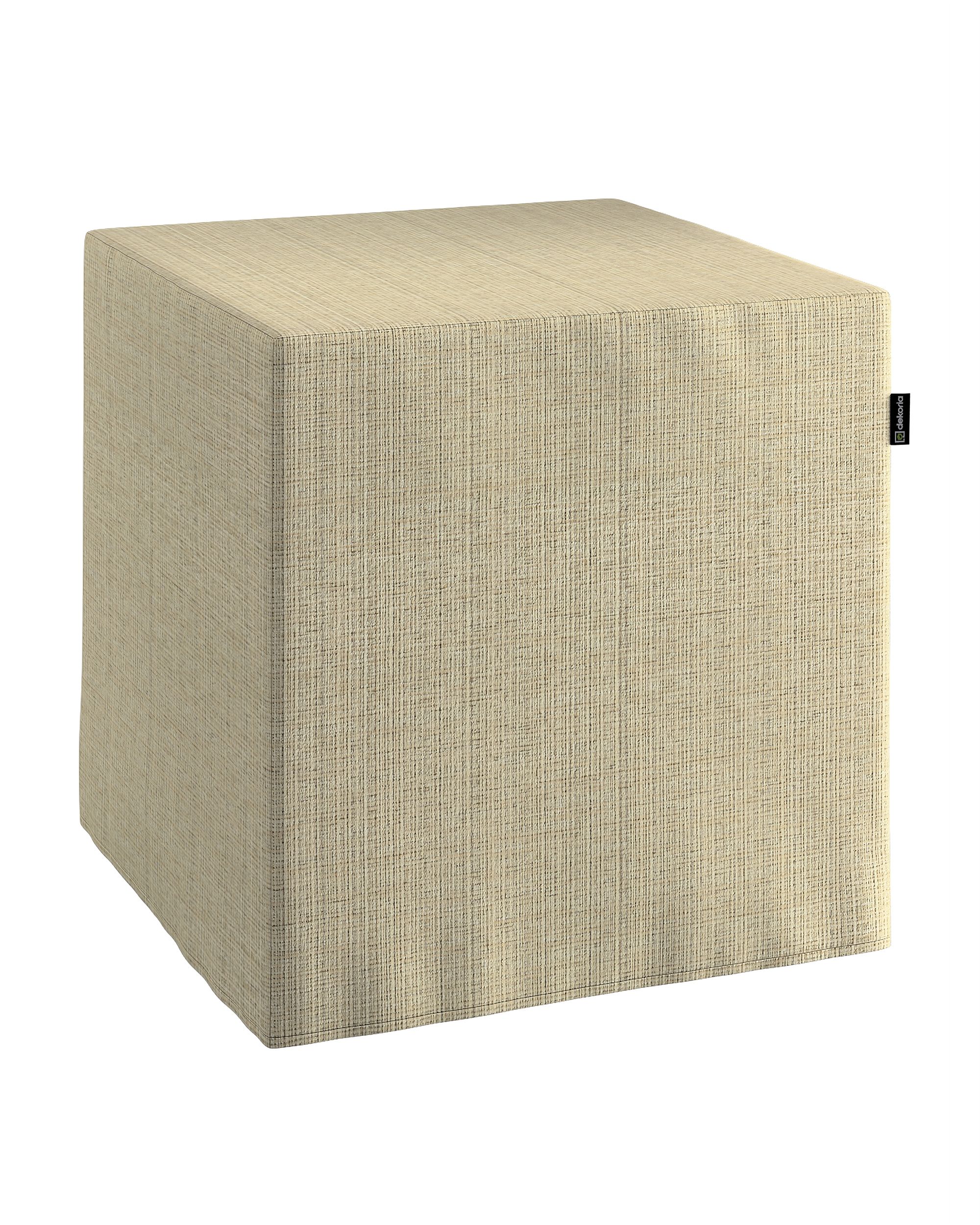 Cube cover colour beige fabric structured