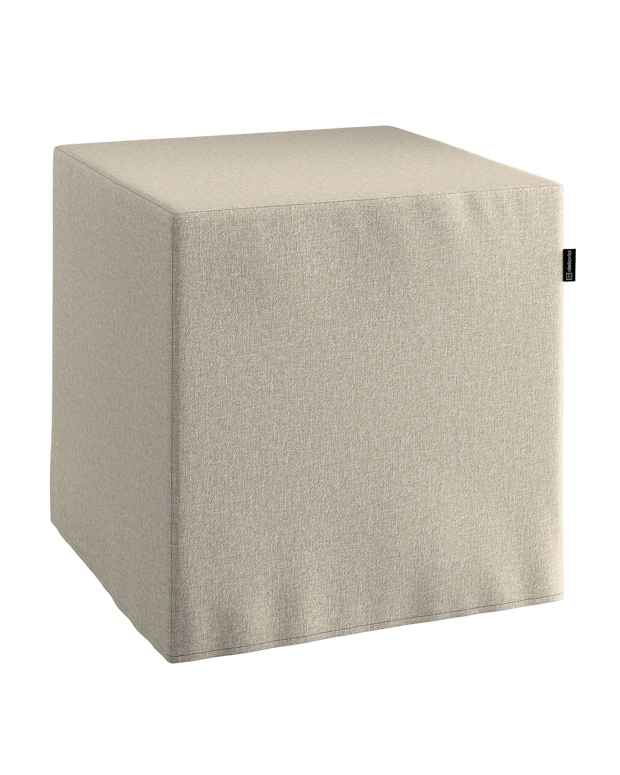 Cube cover colour beige fabric structured