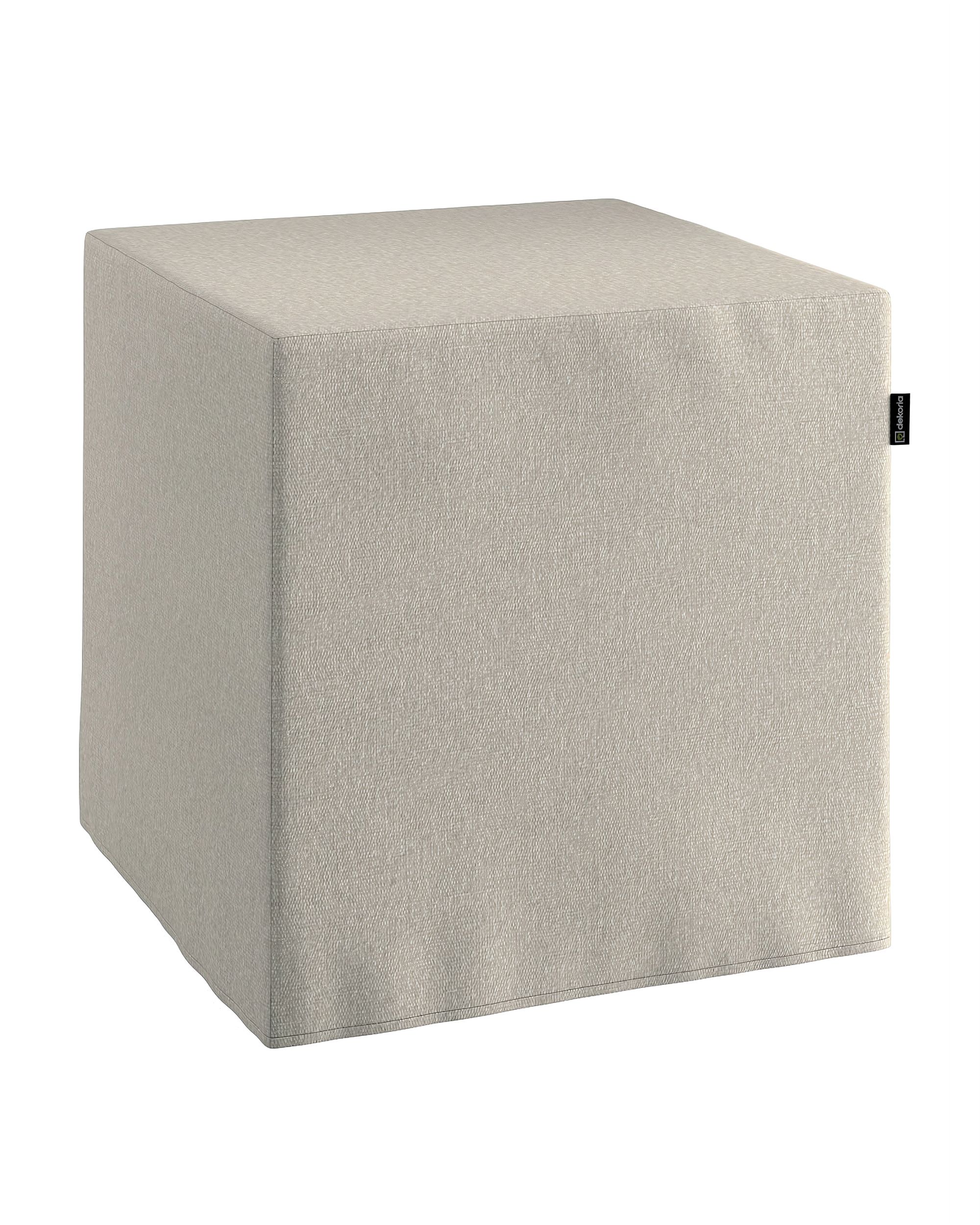 Cube cover colour beige fabric structured