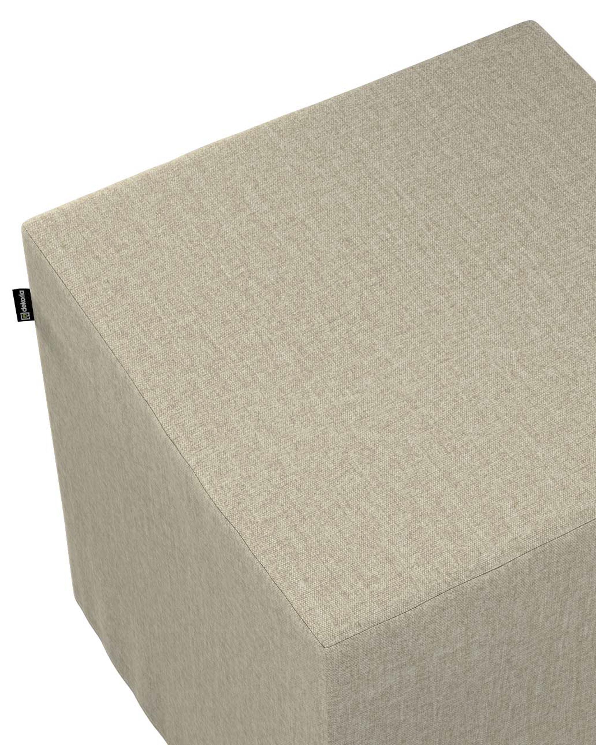 Cube cover colour beige fabric structured (hover)