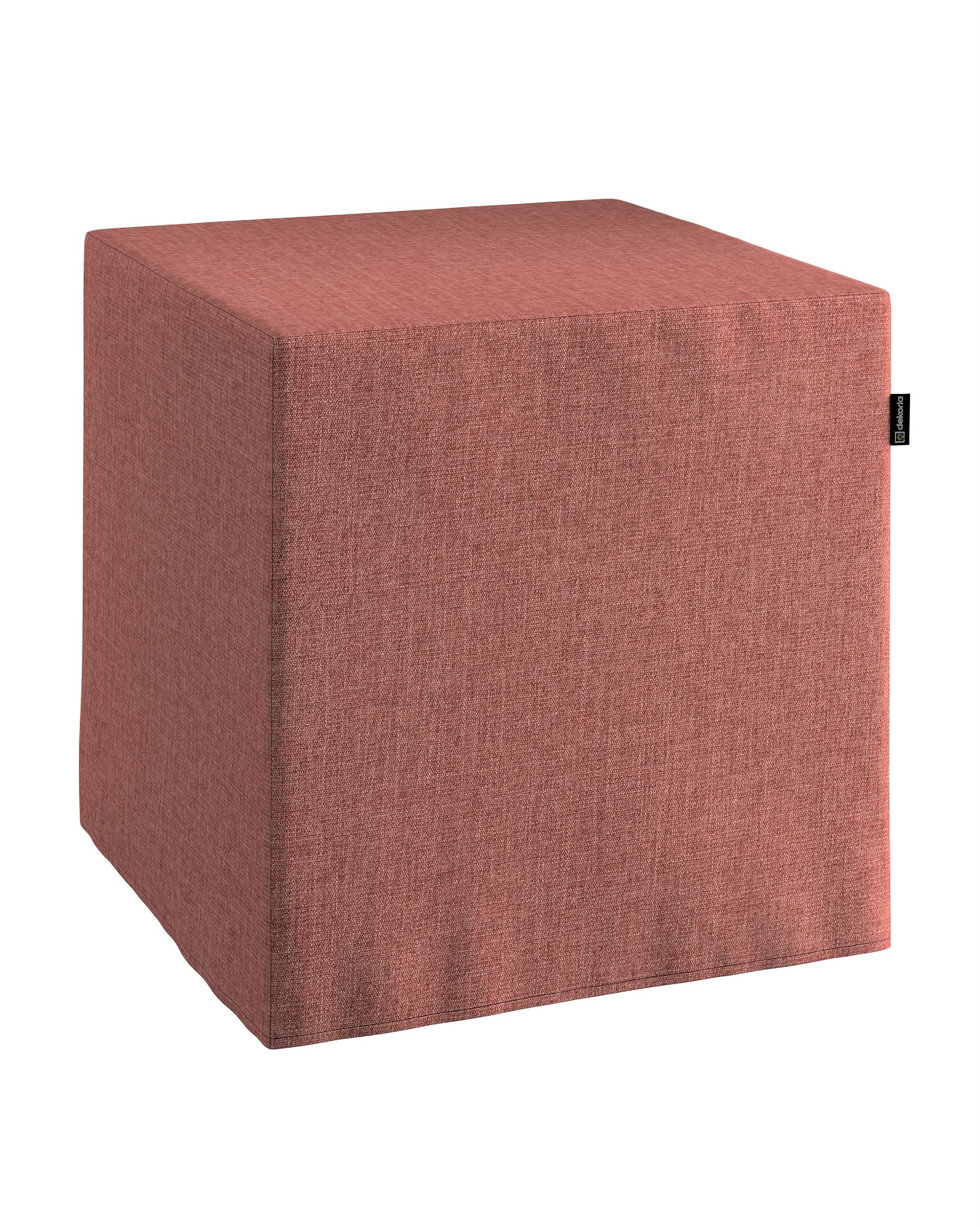 Cube cover colour brown fabric structured