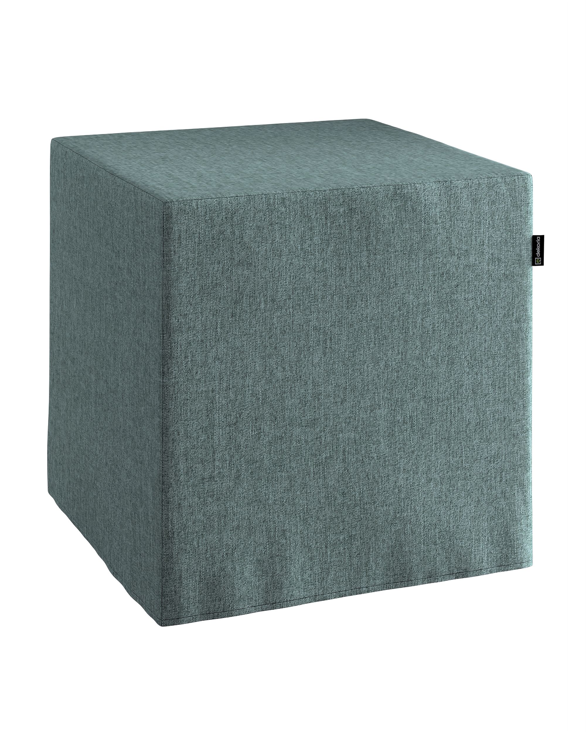Cube cover colour blue fabric structured