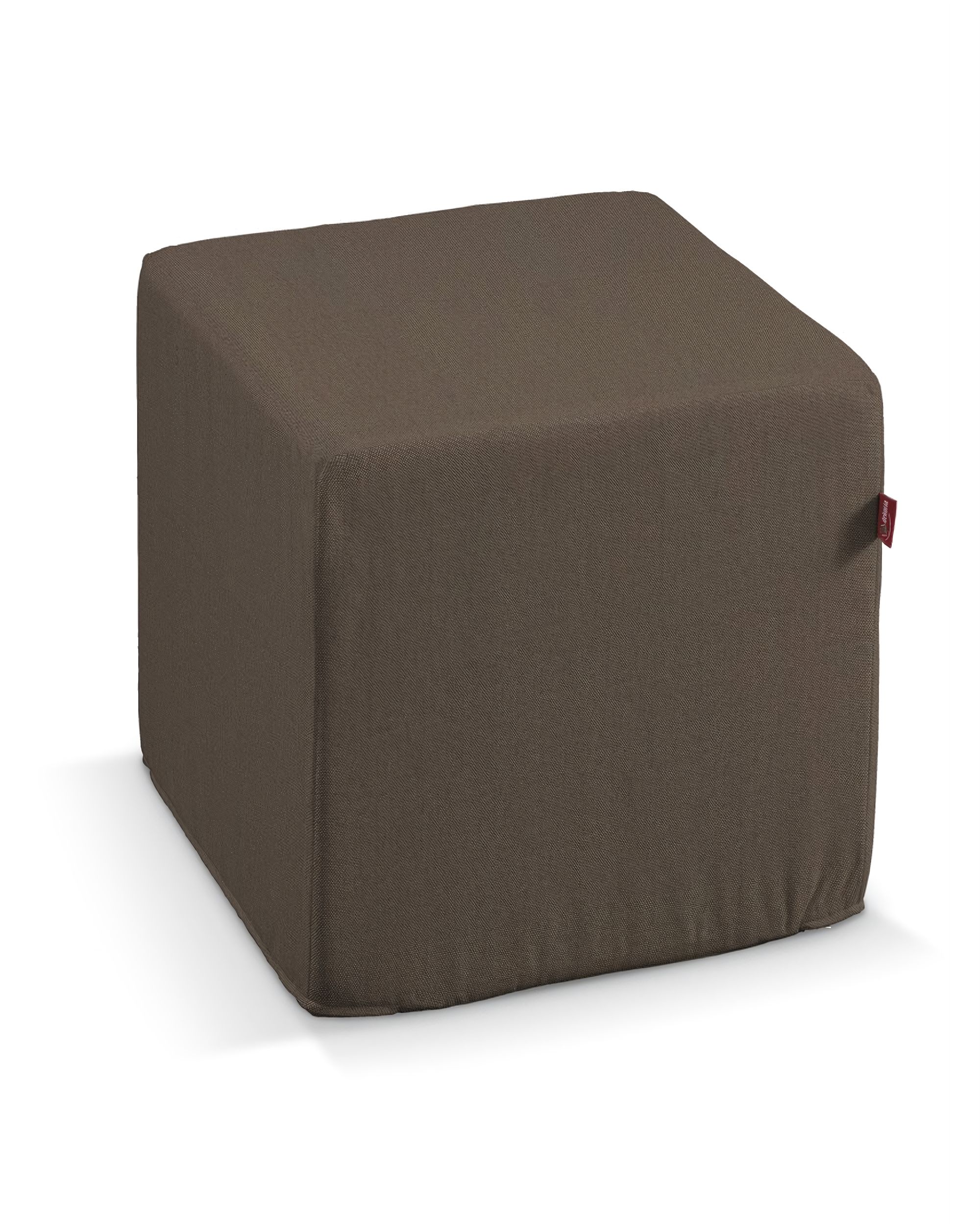 Cube cover colour brown fabric structured