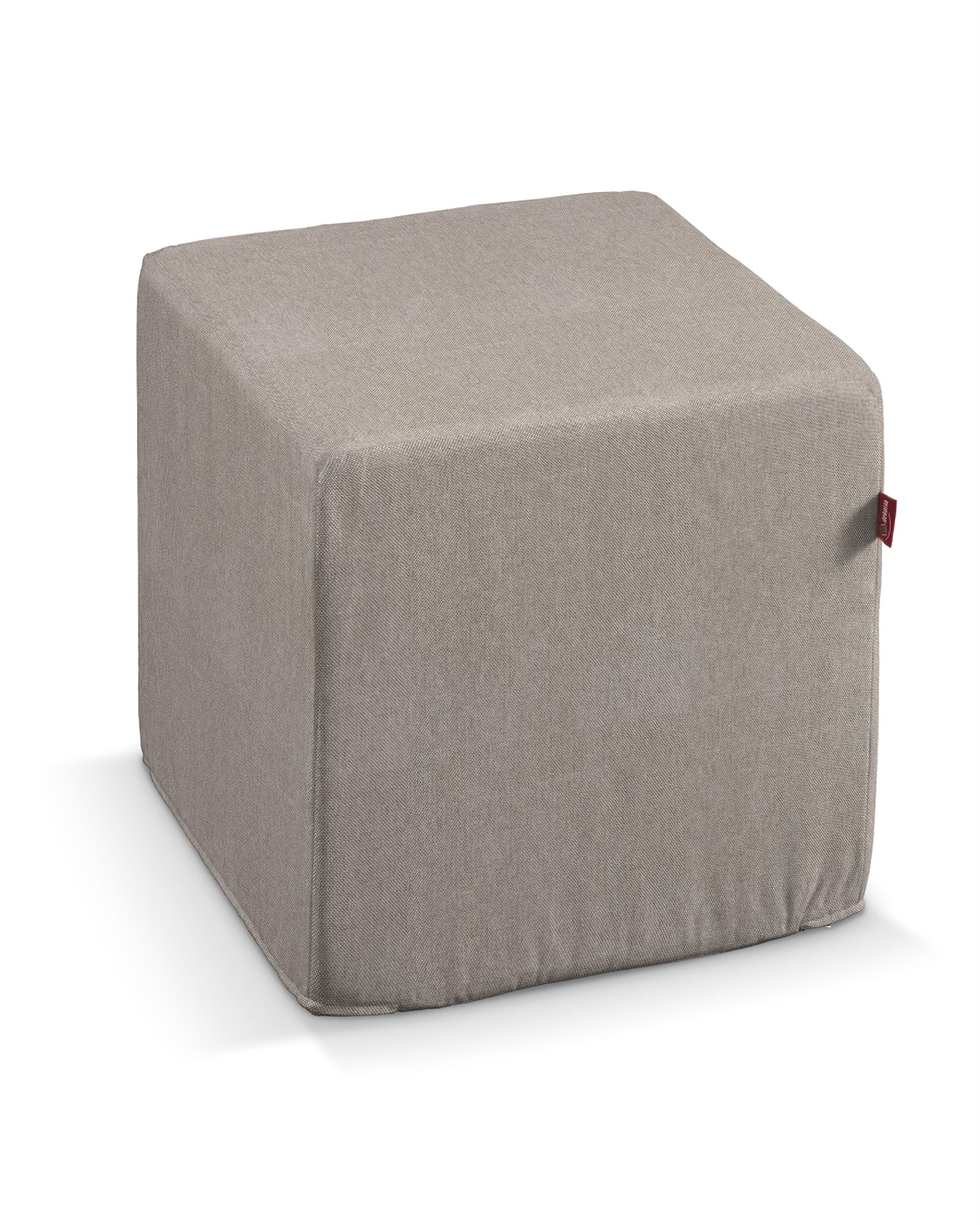 Cube cover colour beige fabric structured