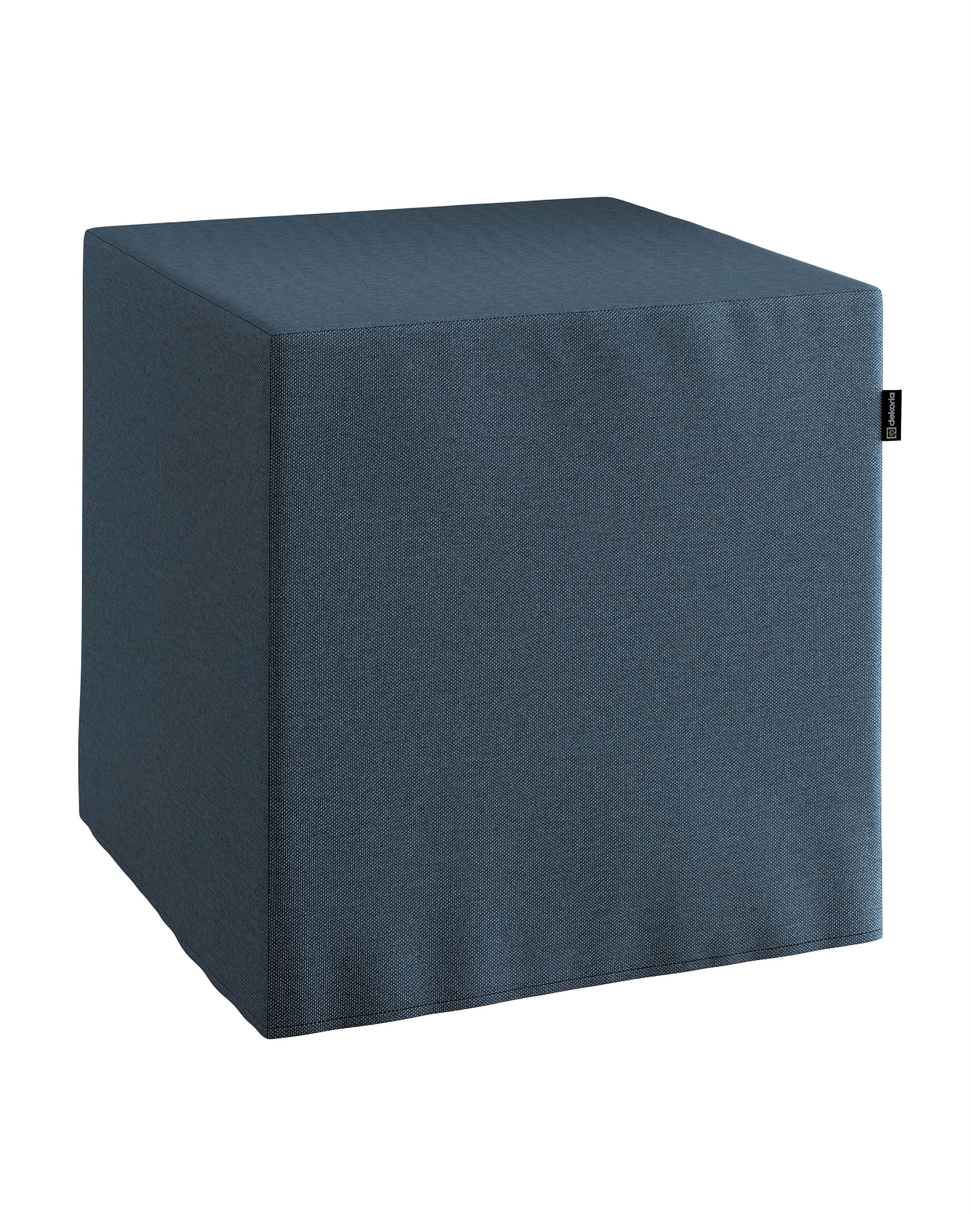 Cube cover colour blue fabric structured