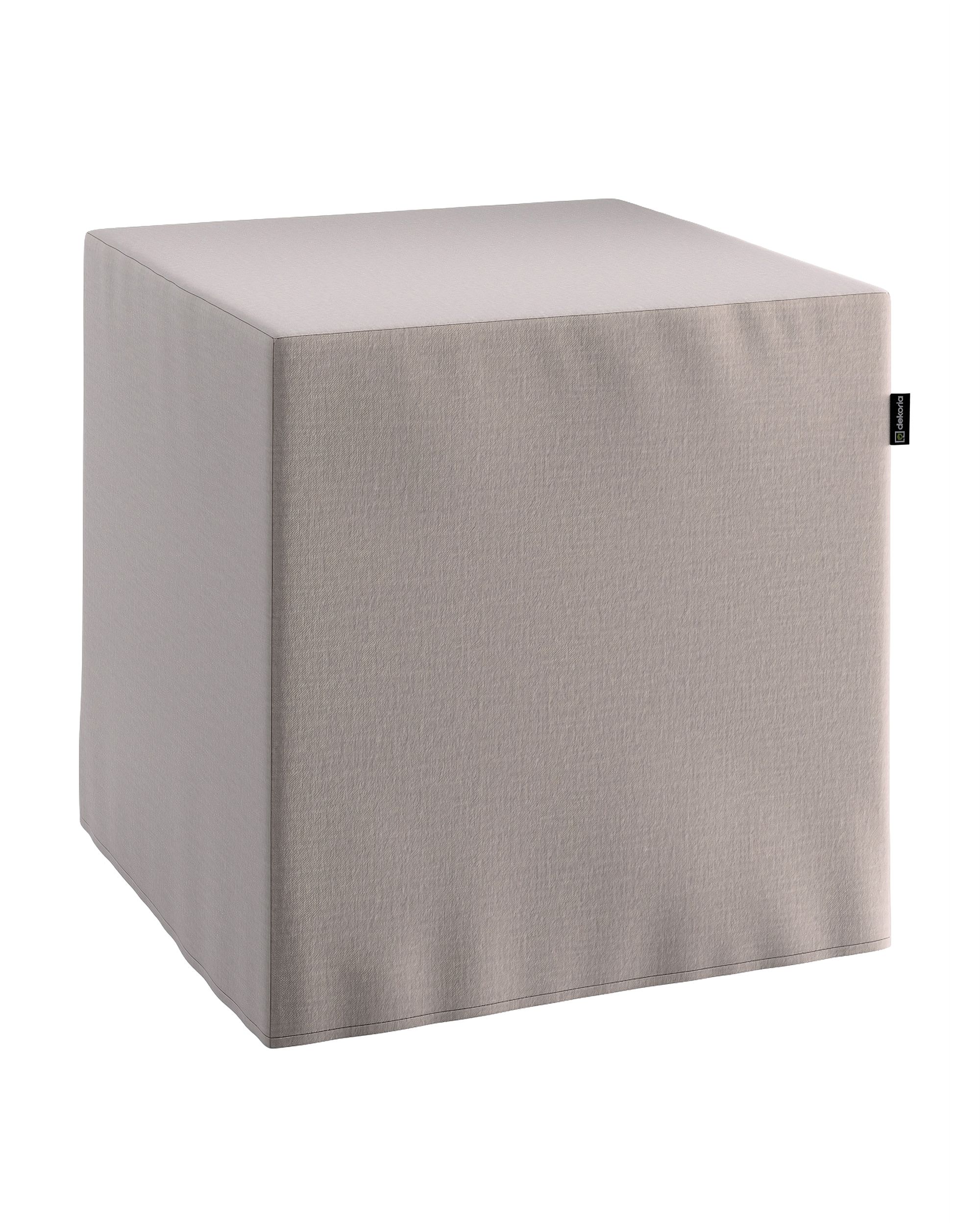 Cube cover colour beige fabric velvet