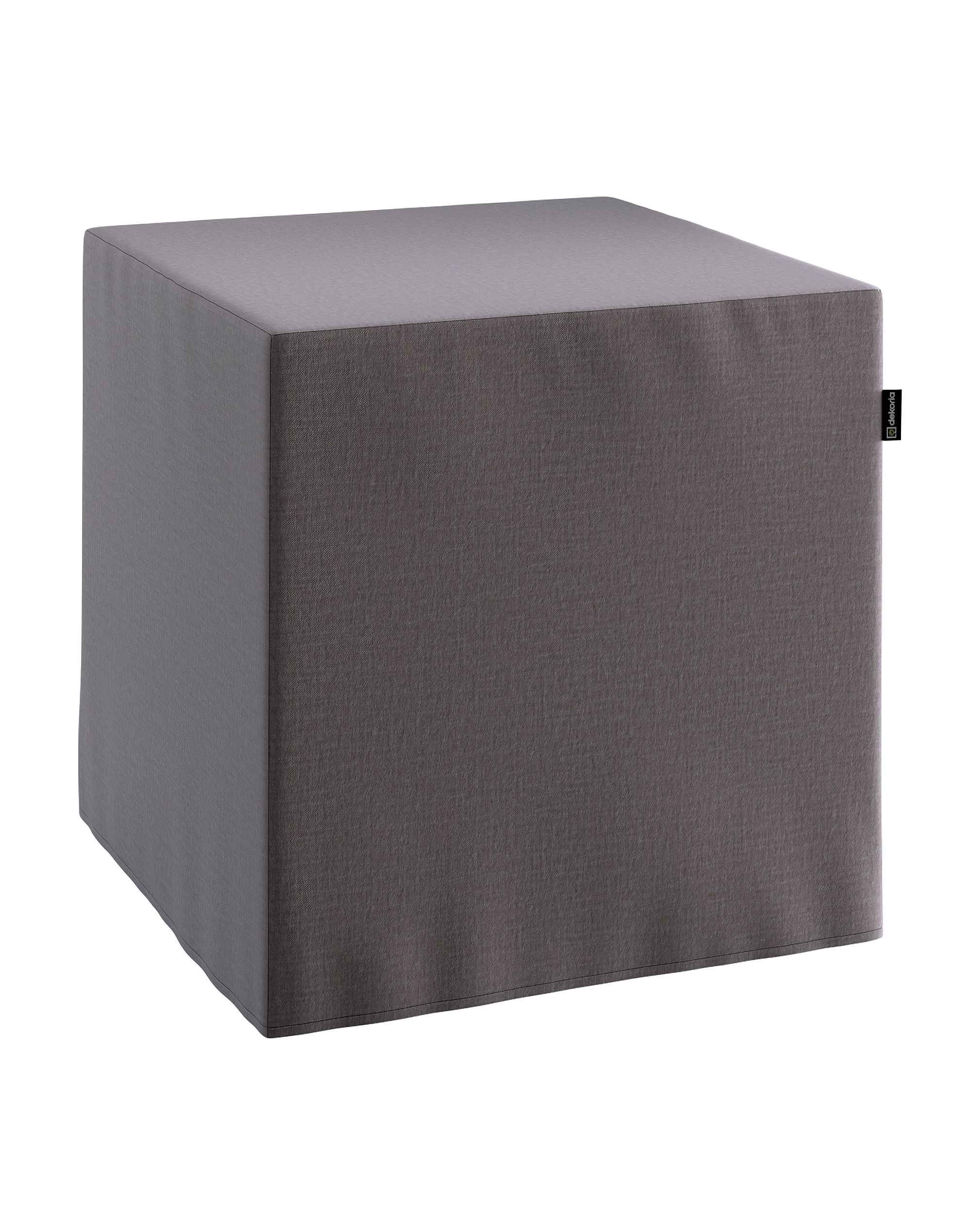 Cube cover colour brown fabric velvet