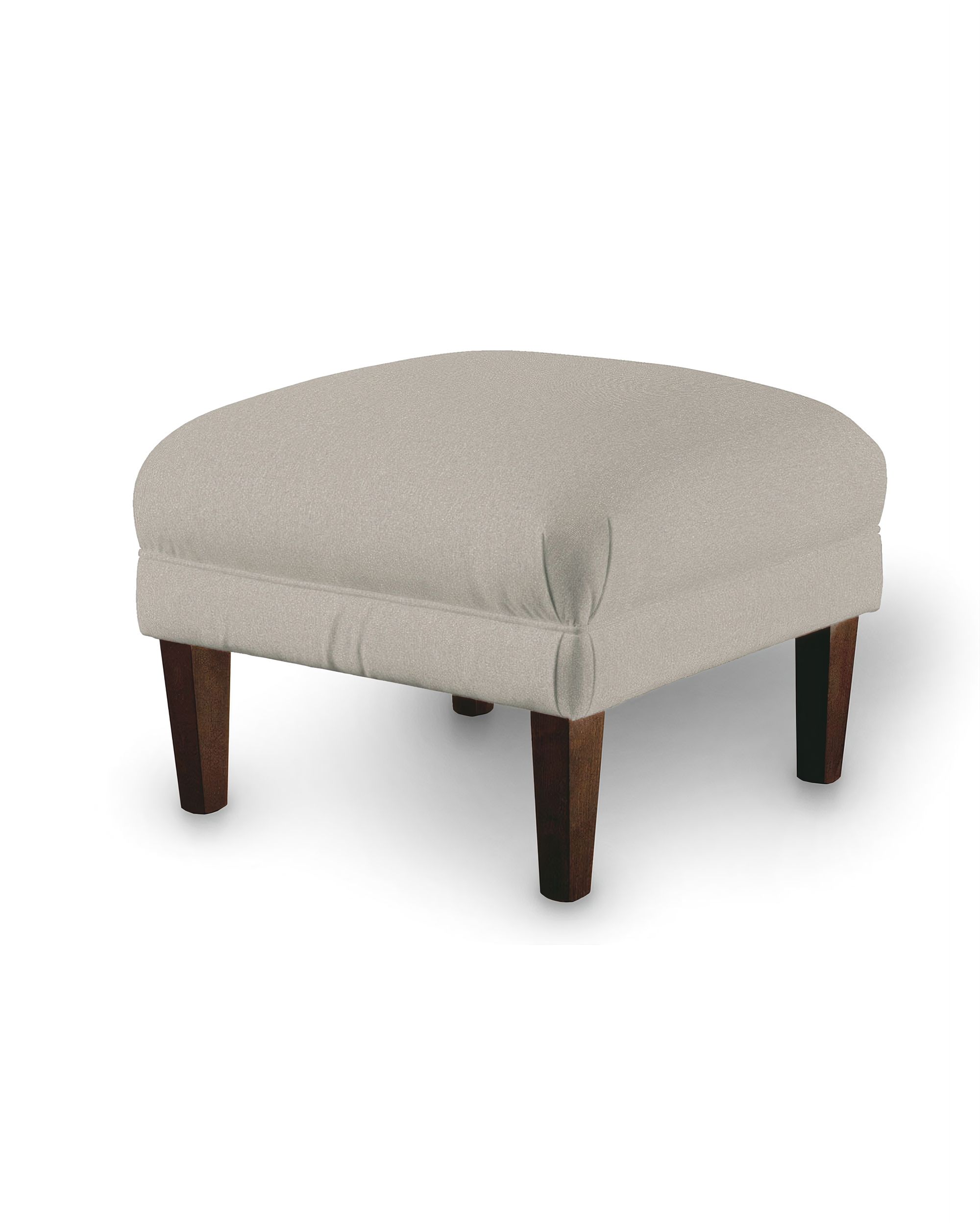 Armchair footstool colour beige fabric structured