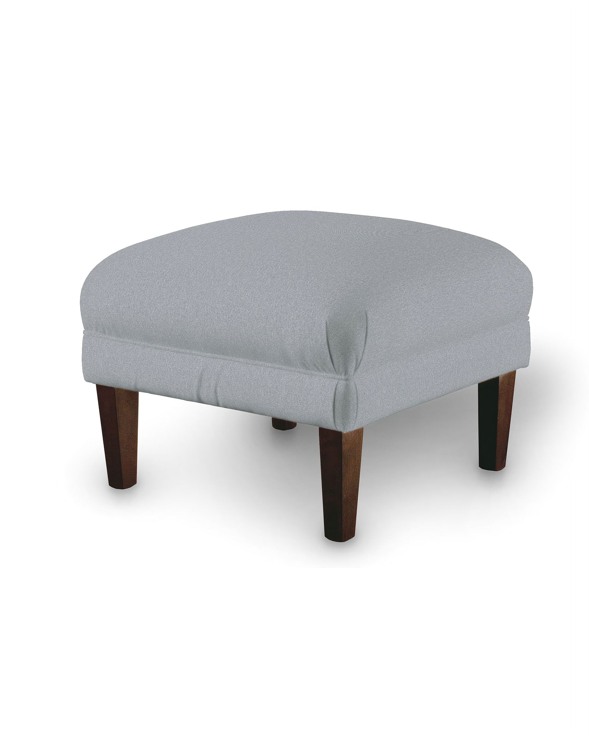 Armchair footstool colour grey fabric structured