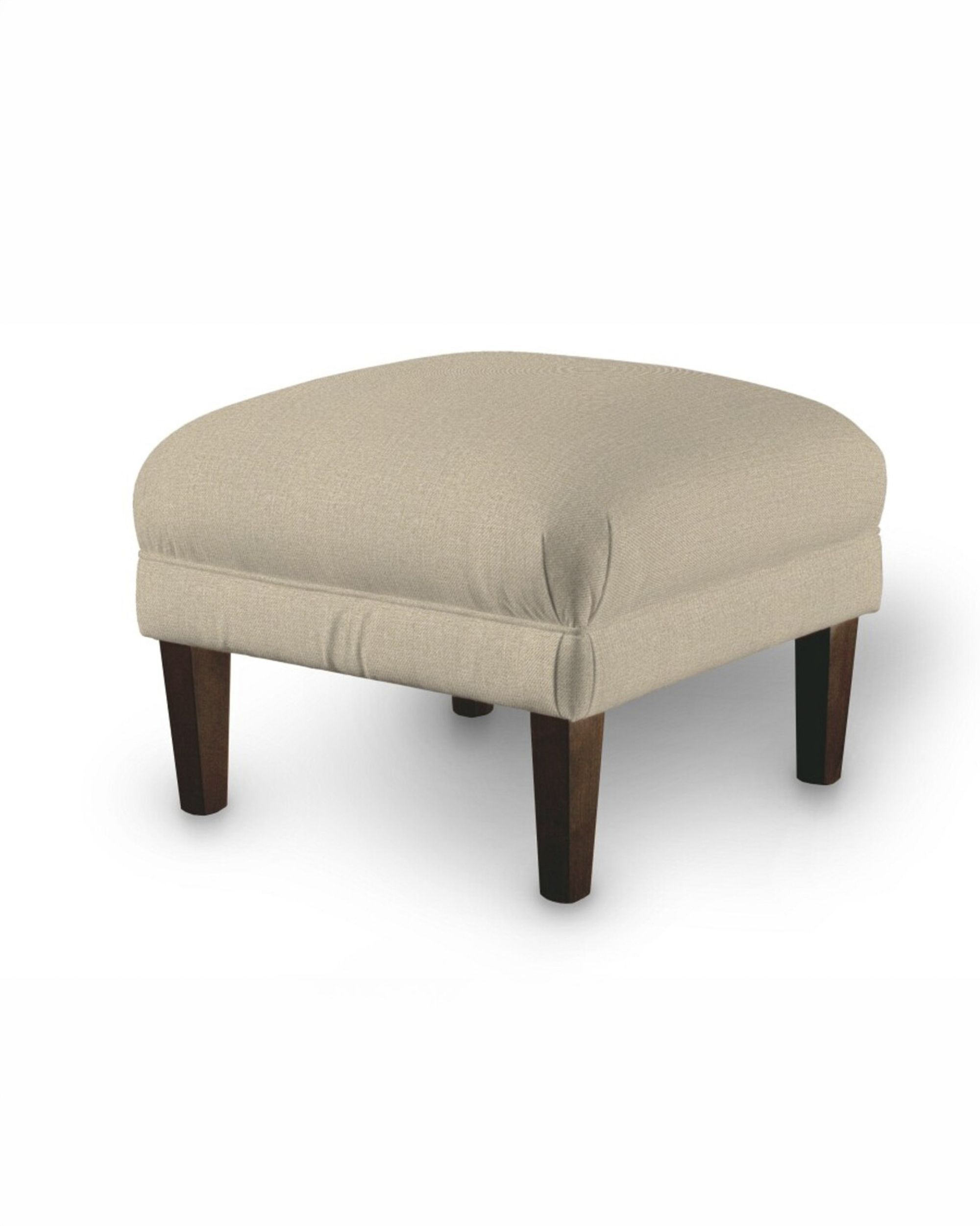 Armchair footstool colour beige fabric structured