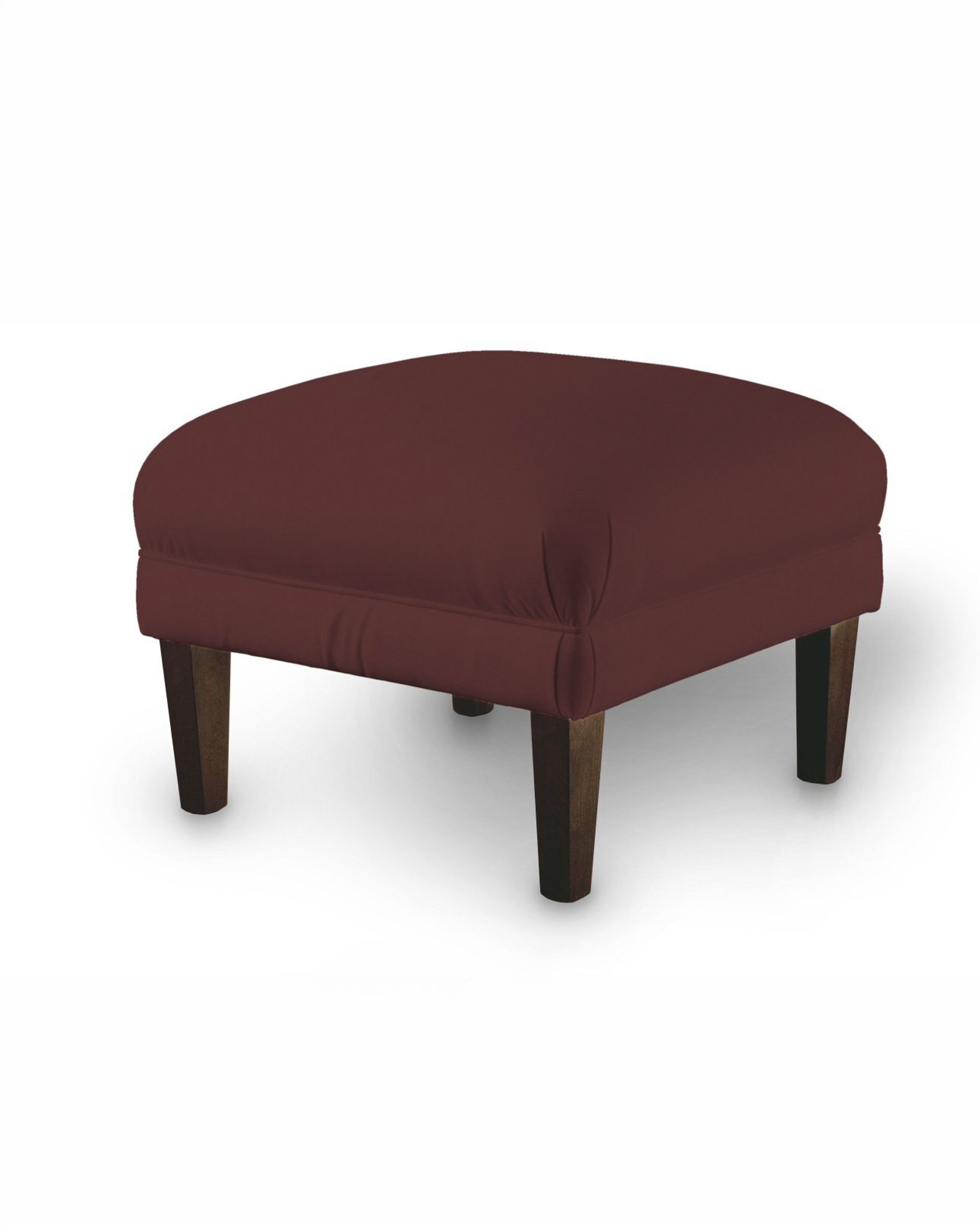 Armchair footstool colour red fabric gloss, velvet