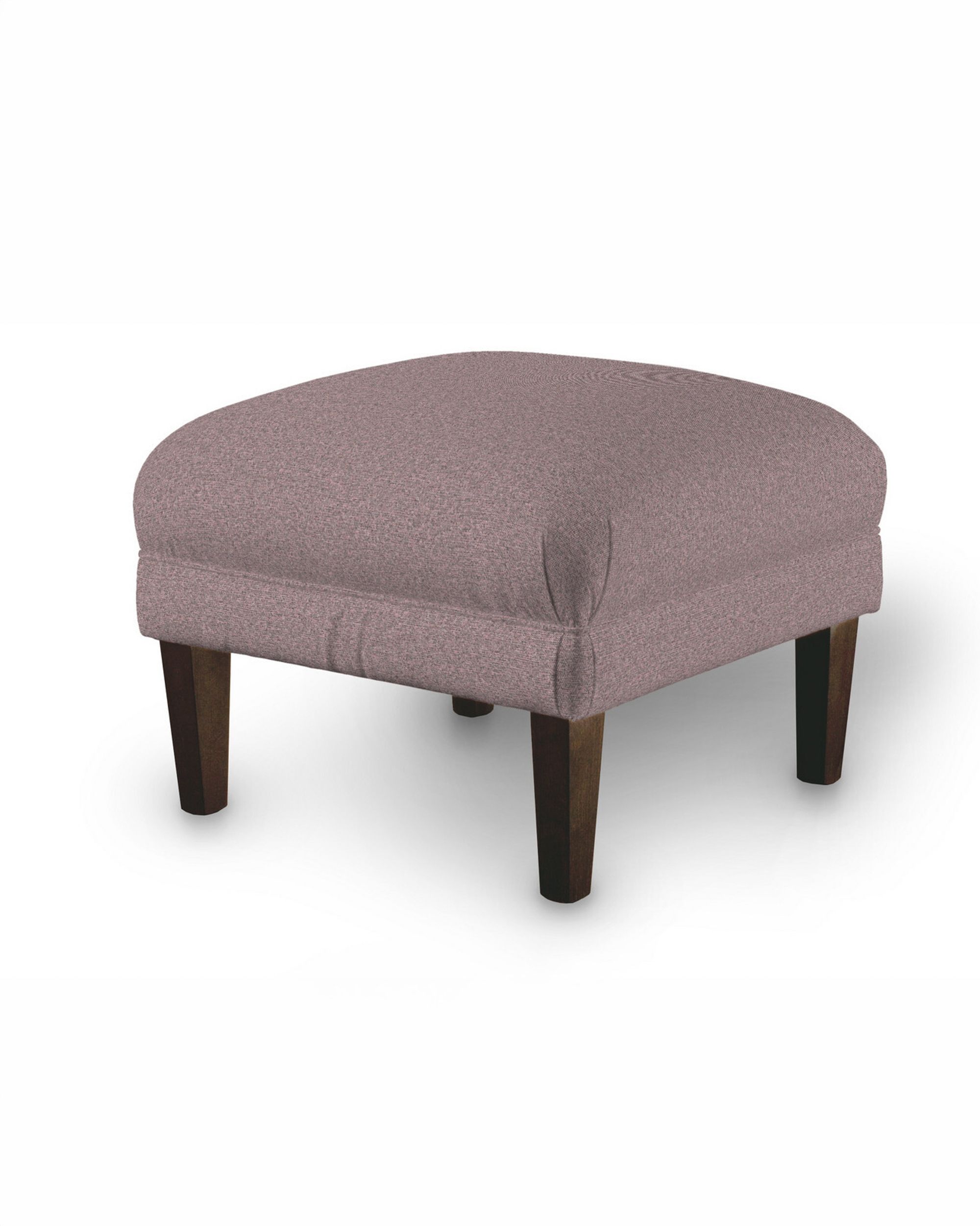 Armchair footstool colour pink fabric structured