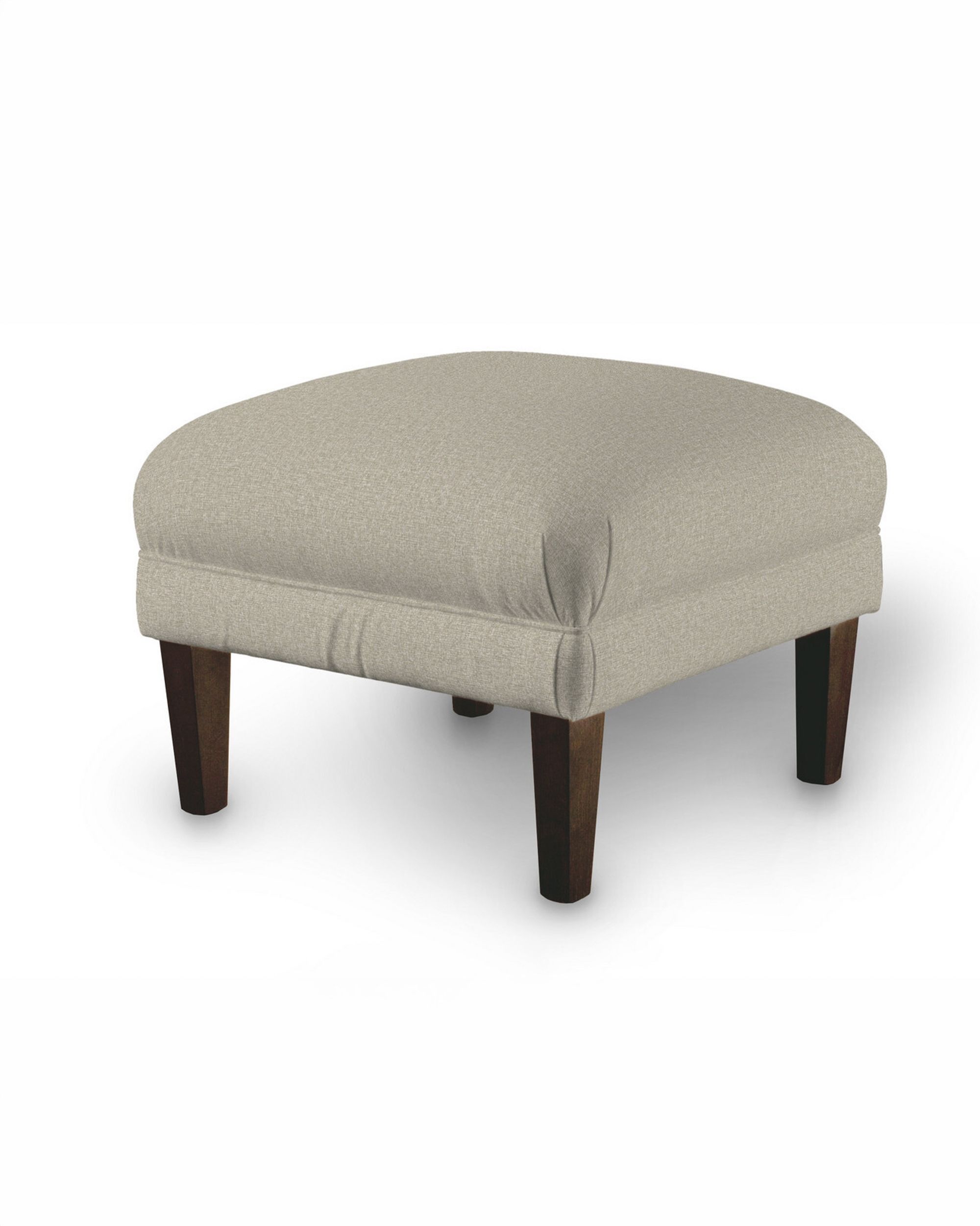 Armchair footstool colour beige fabric structured