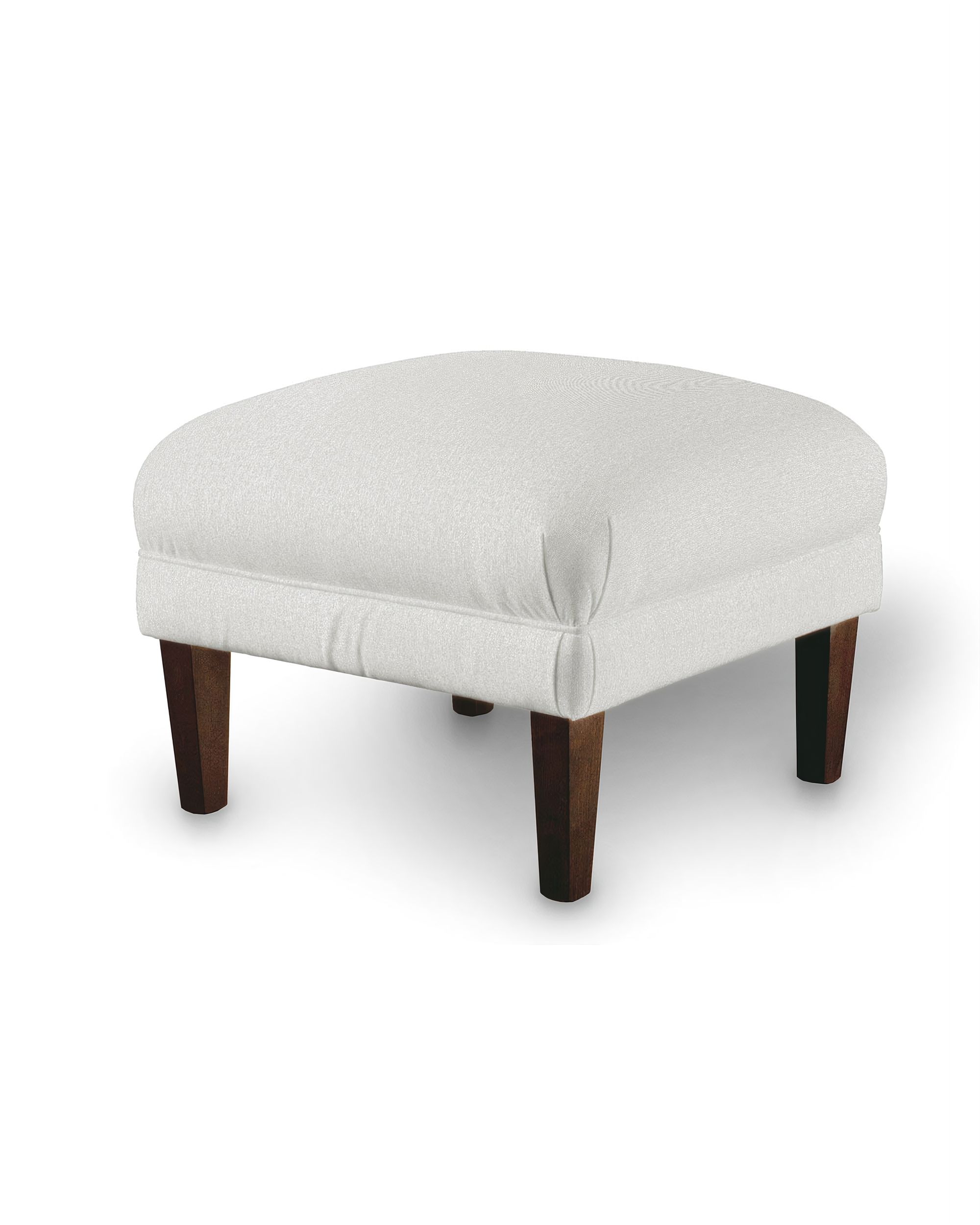 Armchair footstool colour cream fabric structured