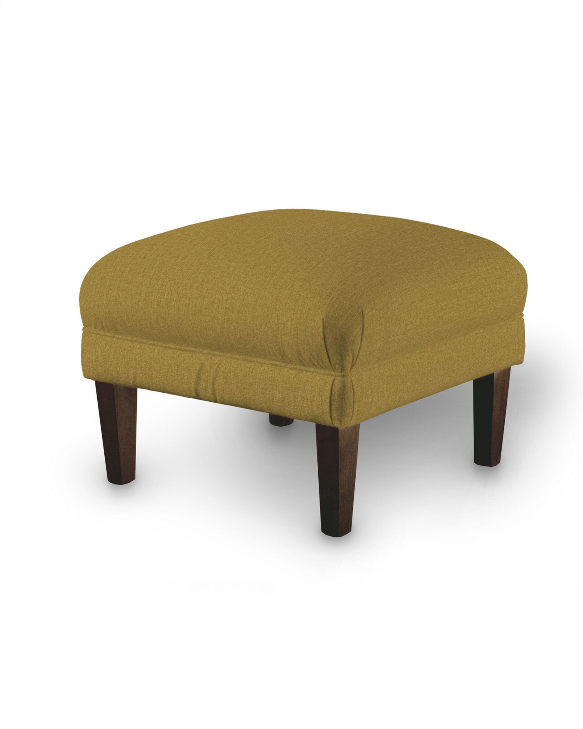 Armchair footstool colour yellow fabric structured