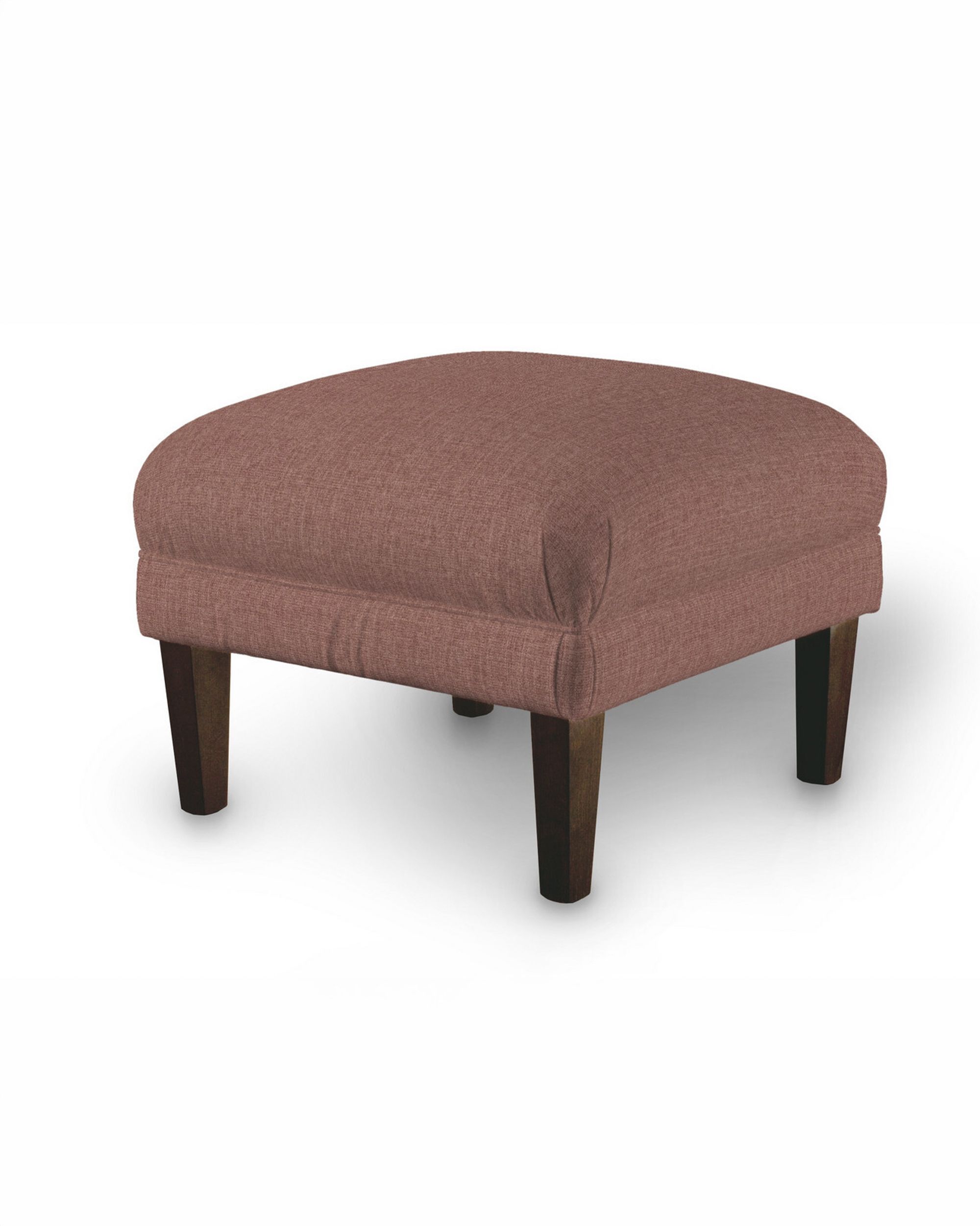Armchair footstool colour brown fabric structured