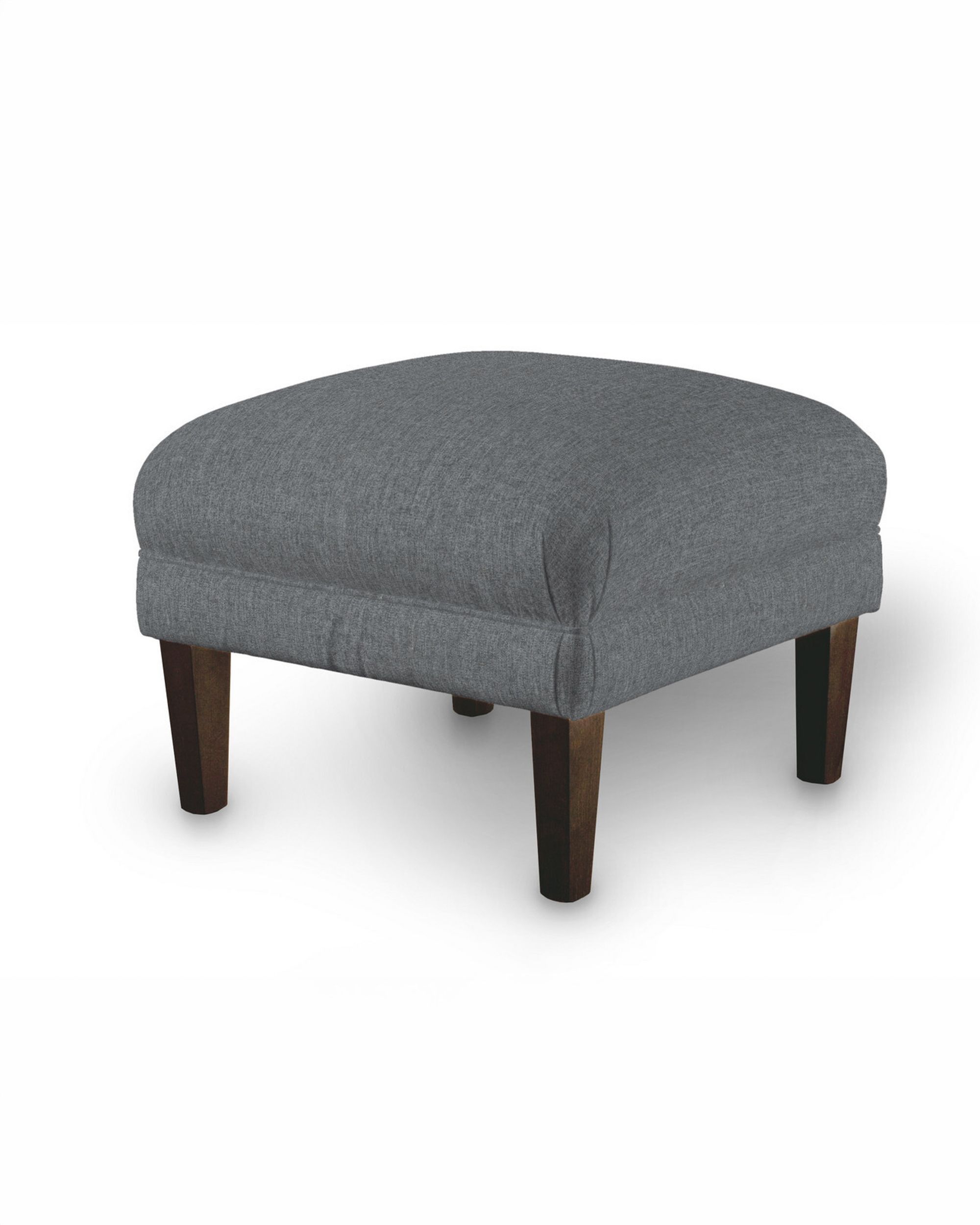Armchair footstool colour grey fabric structured
