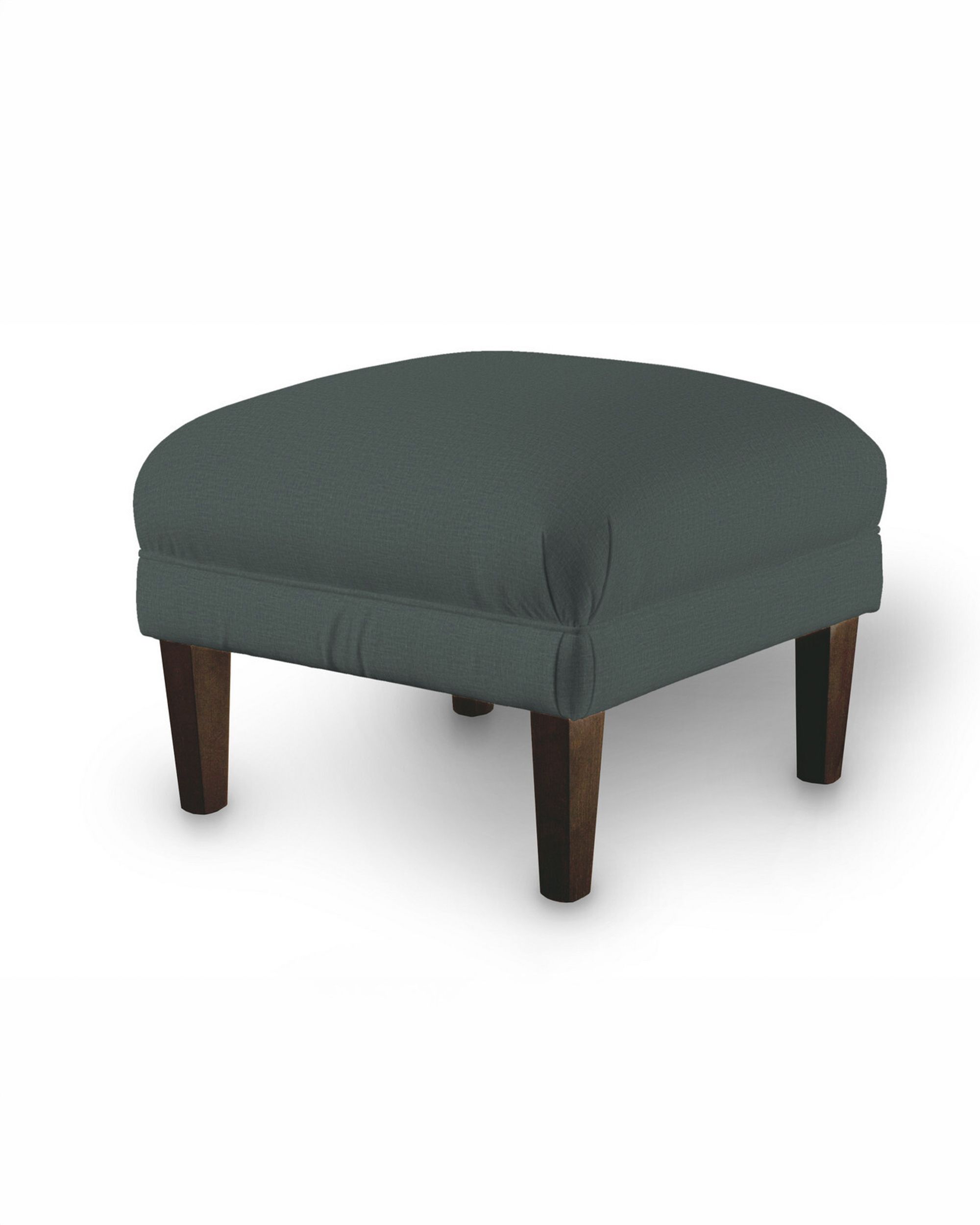 Armchair footstool colour green fabric velvet