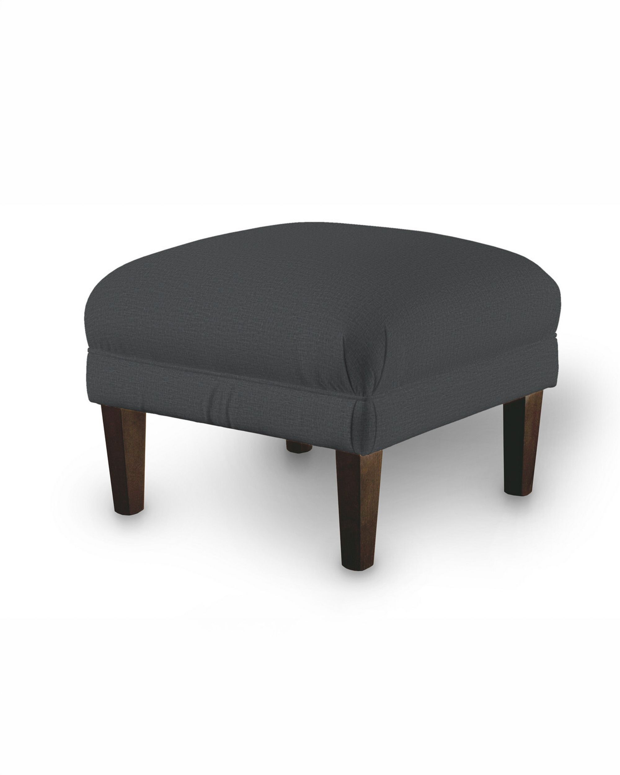 Armchair footstool colour grey fabric velvet