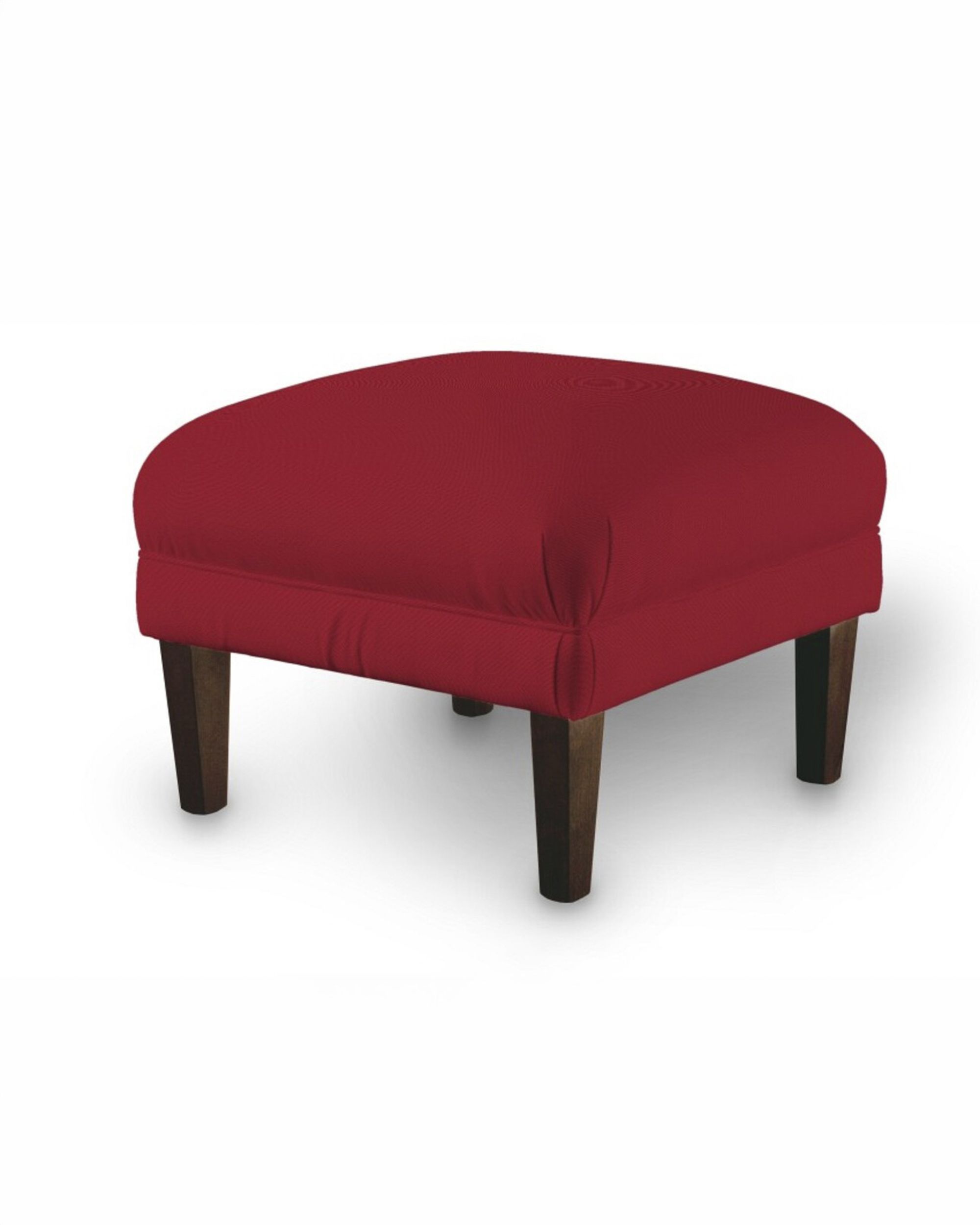 Armchair footstool colour red fabric structured